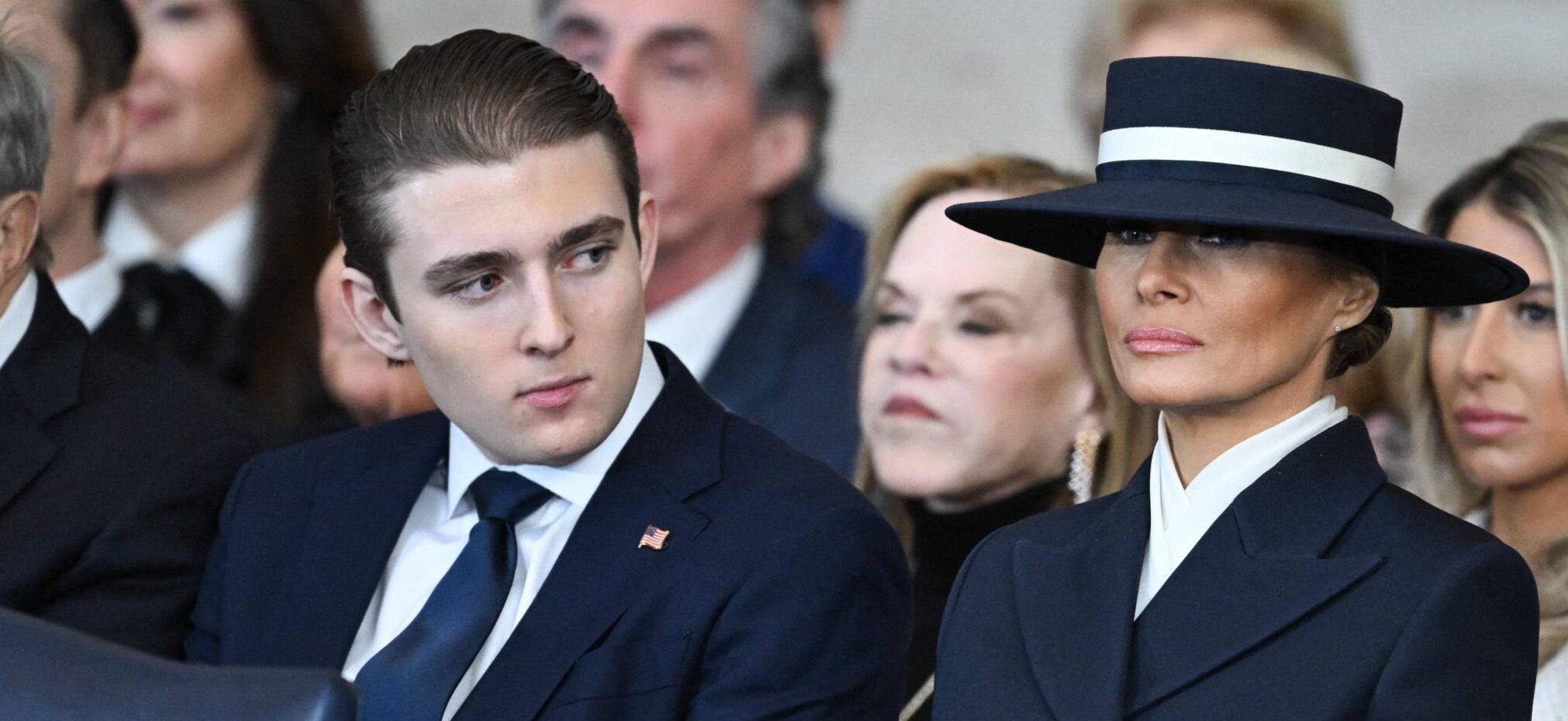 Barron Trump and Melania Trump