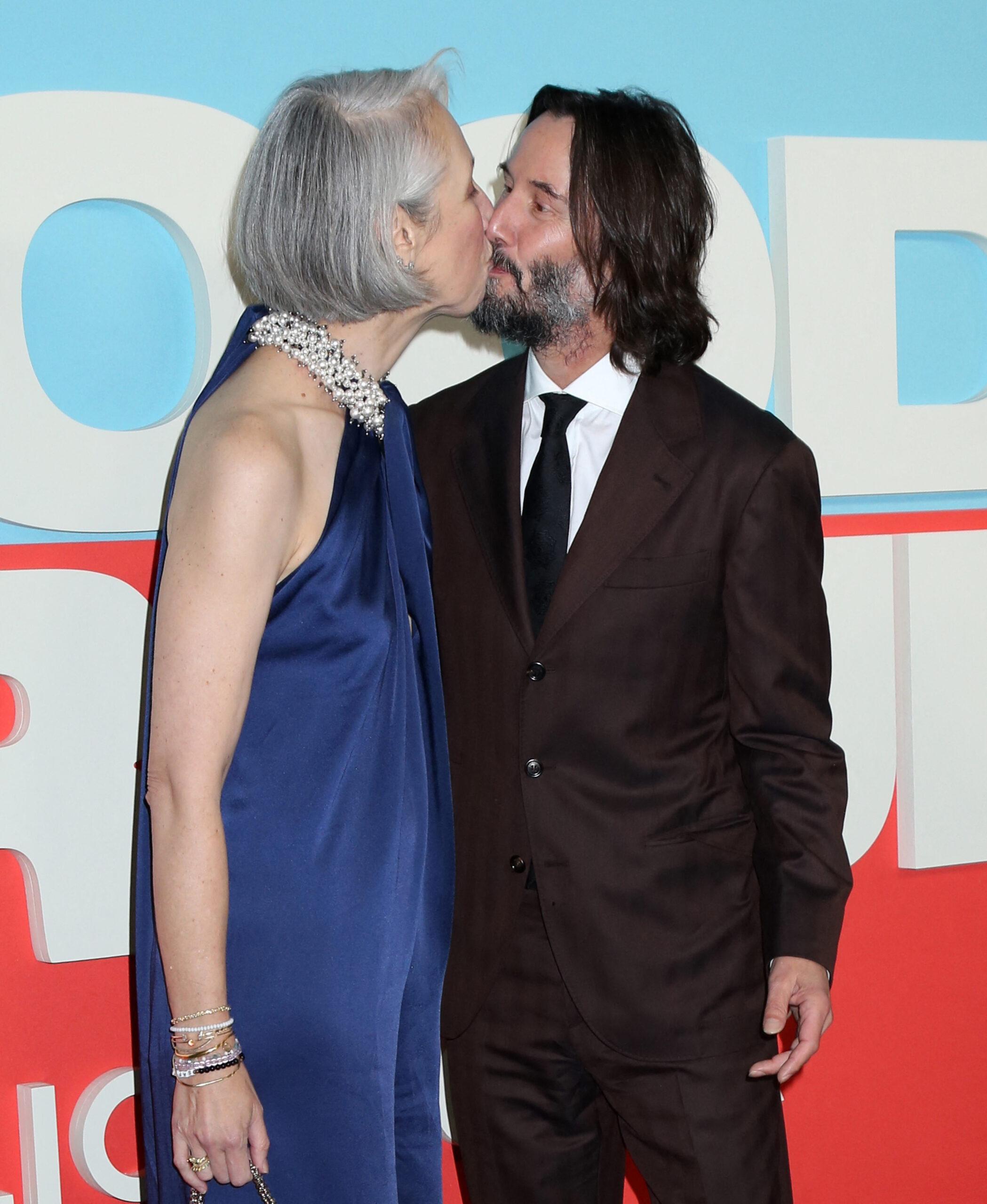 Alexandra Grant and Keanu Reeves attend Lionsgate's New York screening of