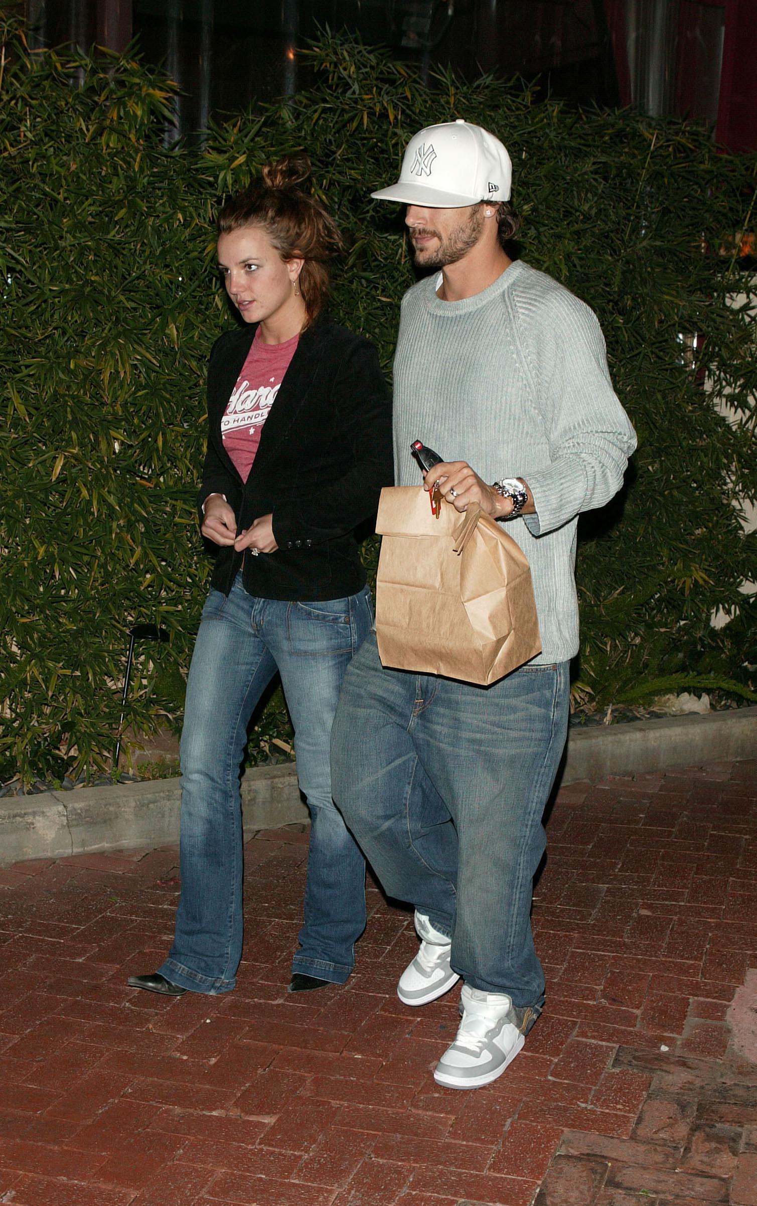 Kevin Federline y Britney Spears en 2004
