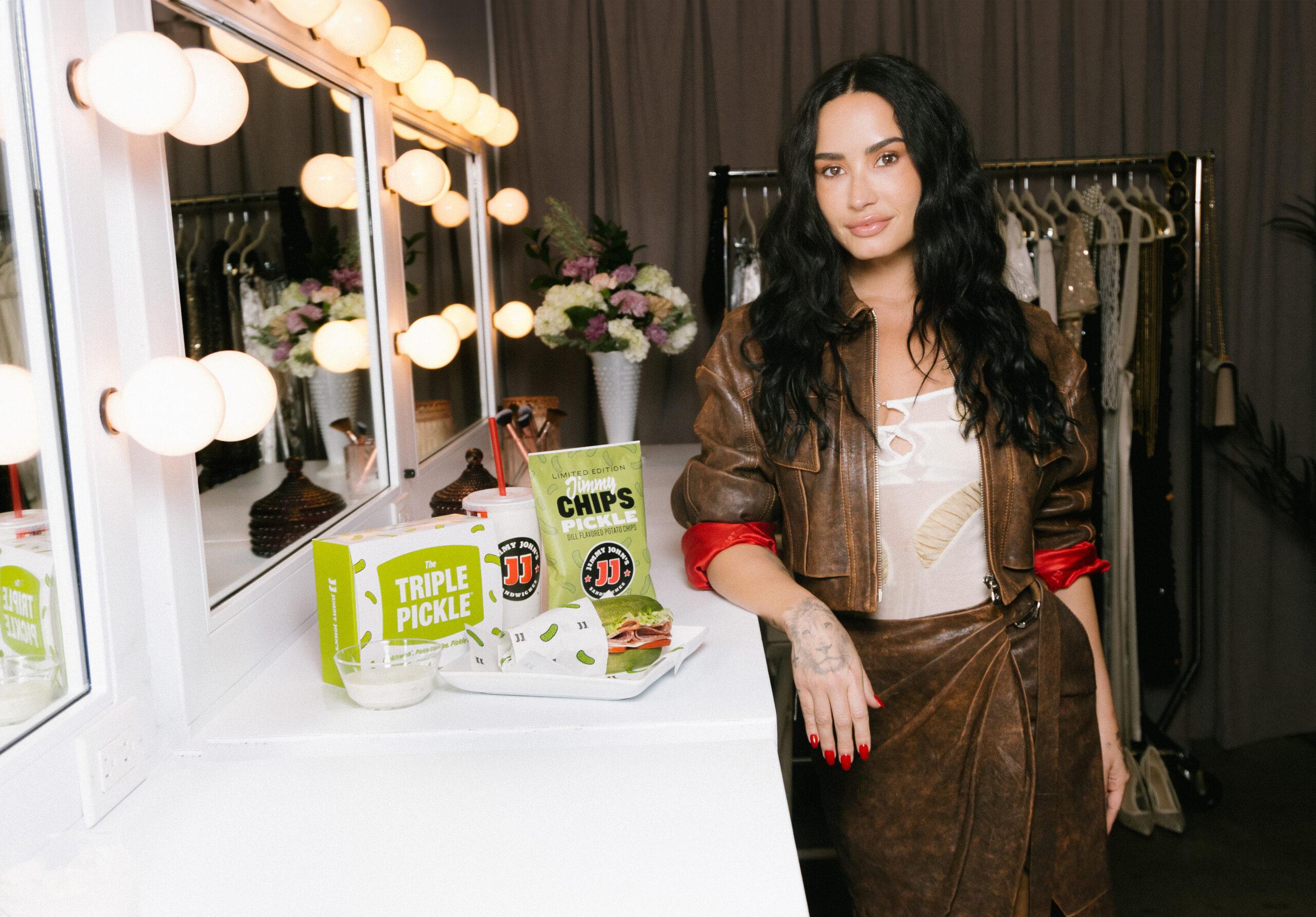 Demi Lovato teaming up with Jimmy John's for pickle promo