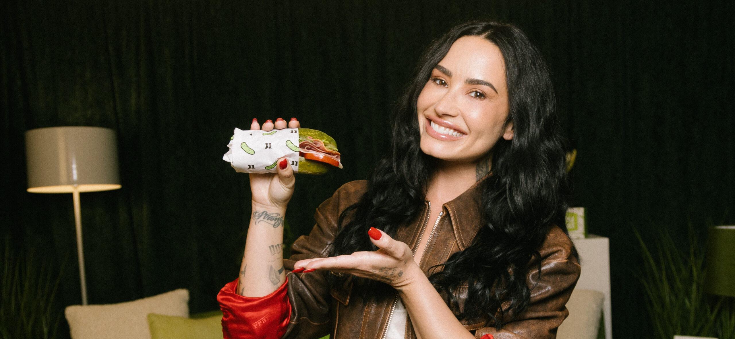 Demi Lovato teaming up with Jimmy John's for pickle promo
