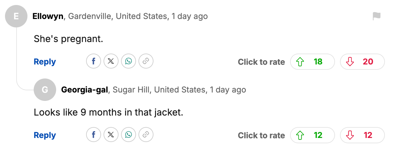 Comment on Taylor Swift via DailyMail