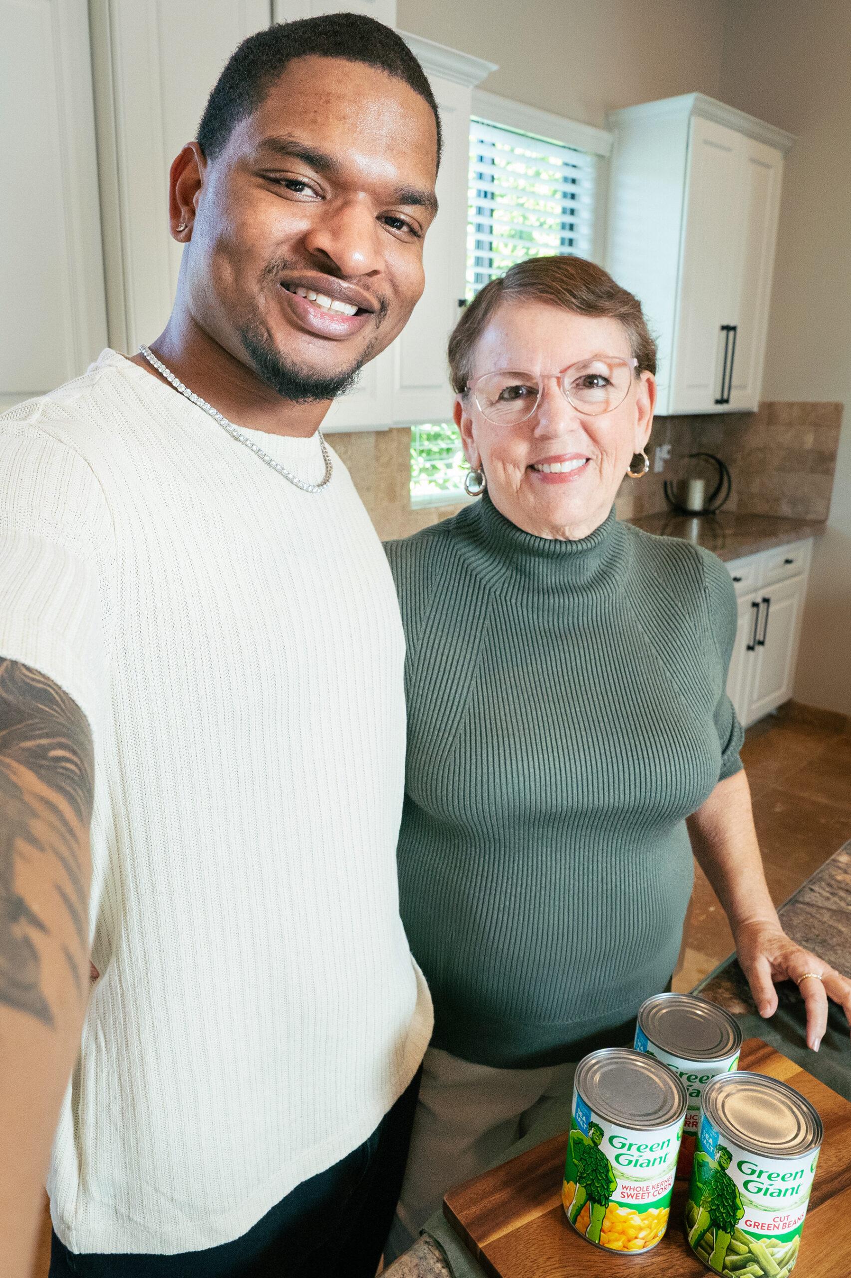 Jamal Hinton and Wanda Dench