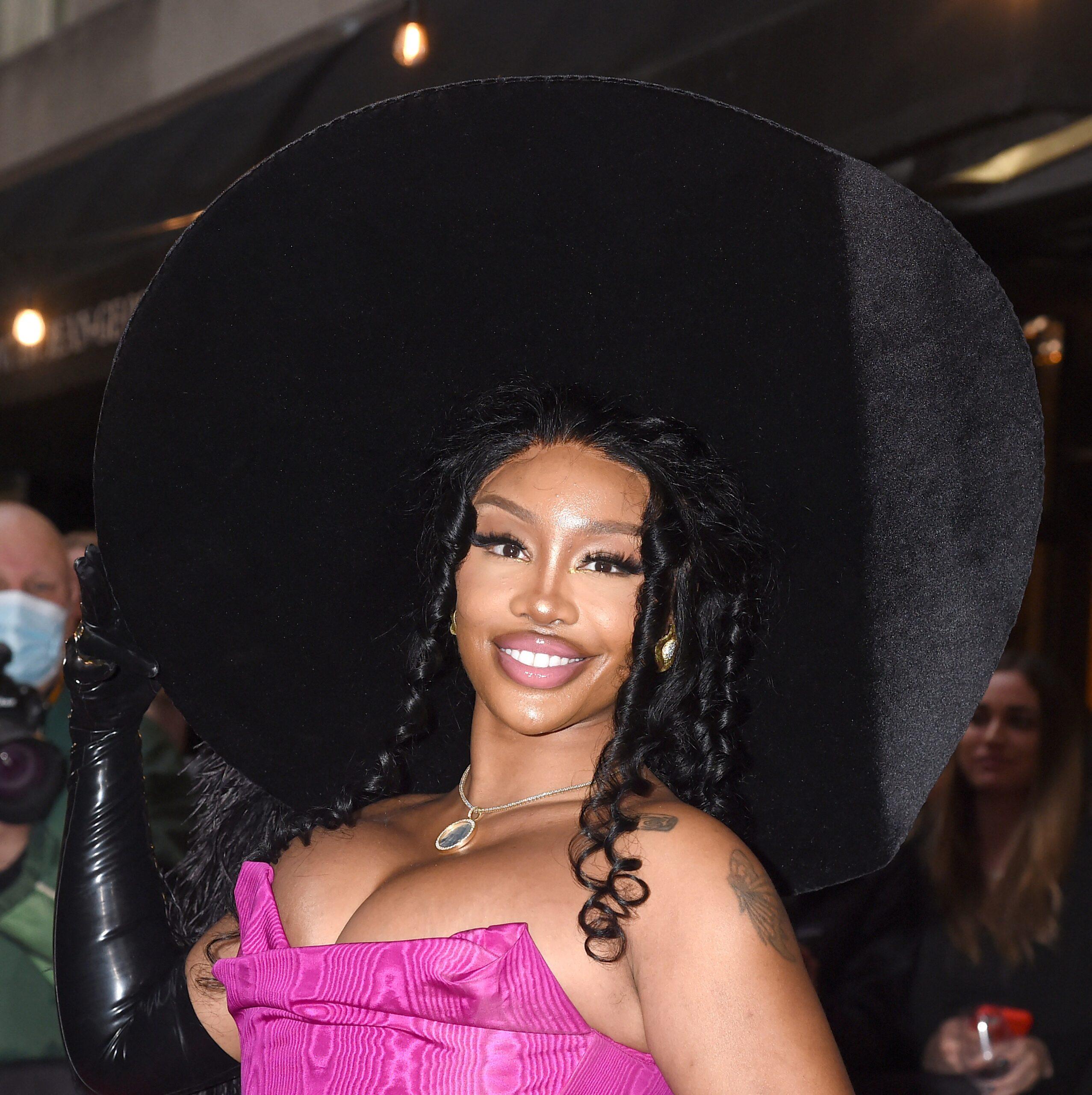 SZA seen during hotel departures for the Met Gala