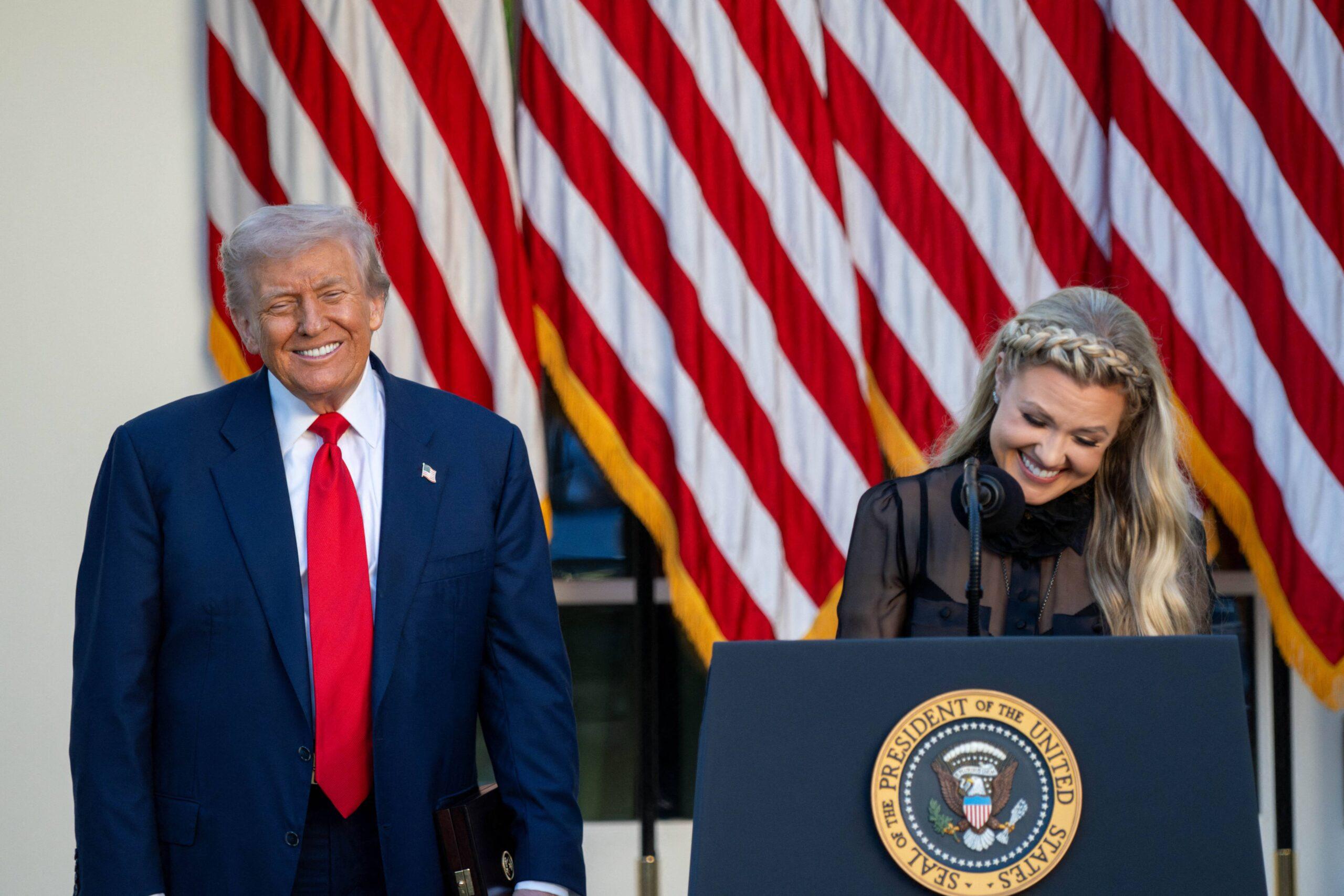 Donald Trump and Erika Kirk