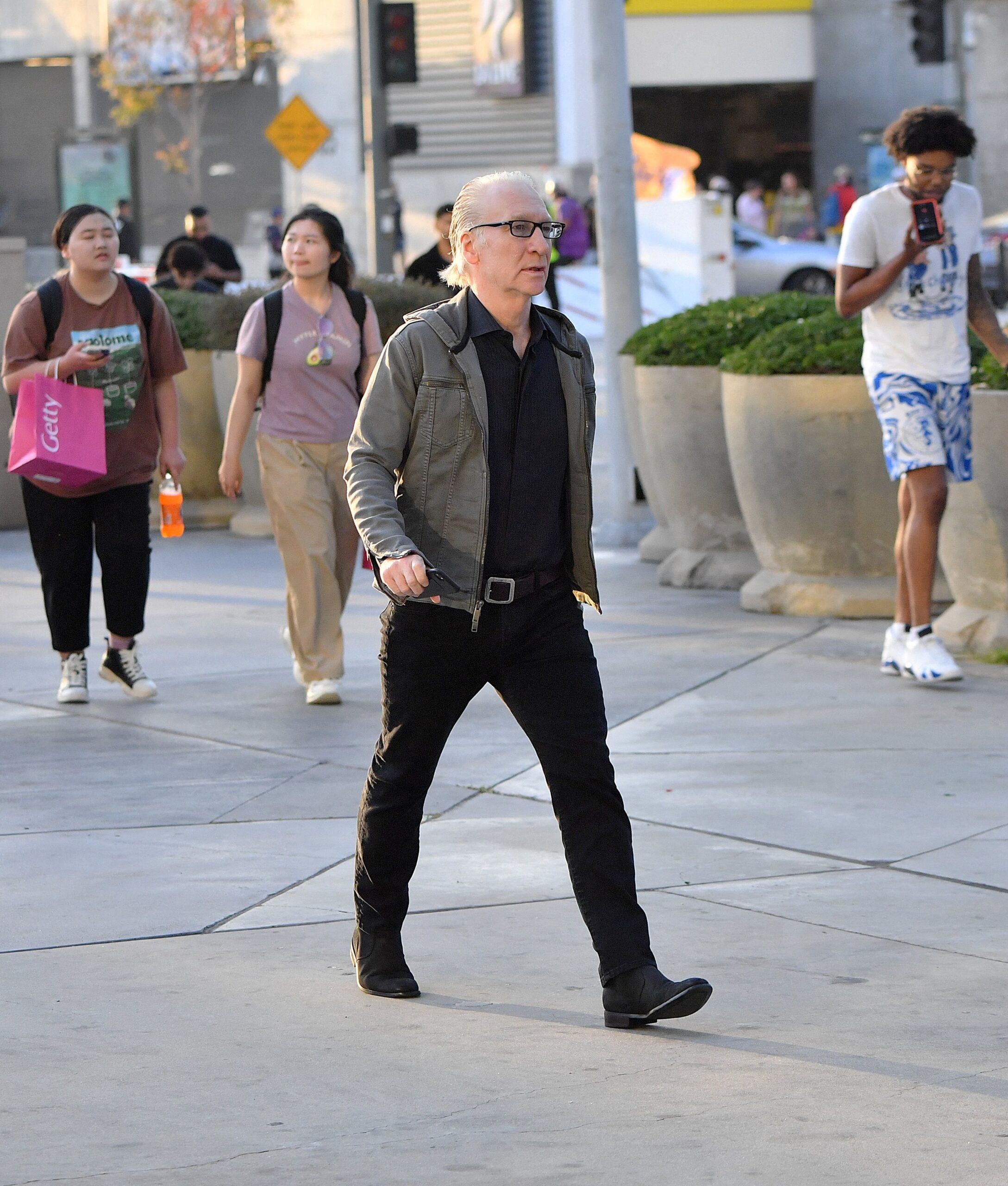 Bill Maher Is Spotted Arriving At The Lakers Game At The Crypto.com Arena In Los Angeles, CA.