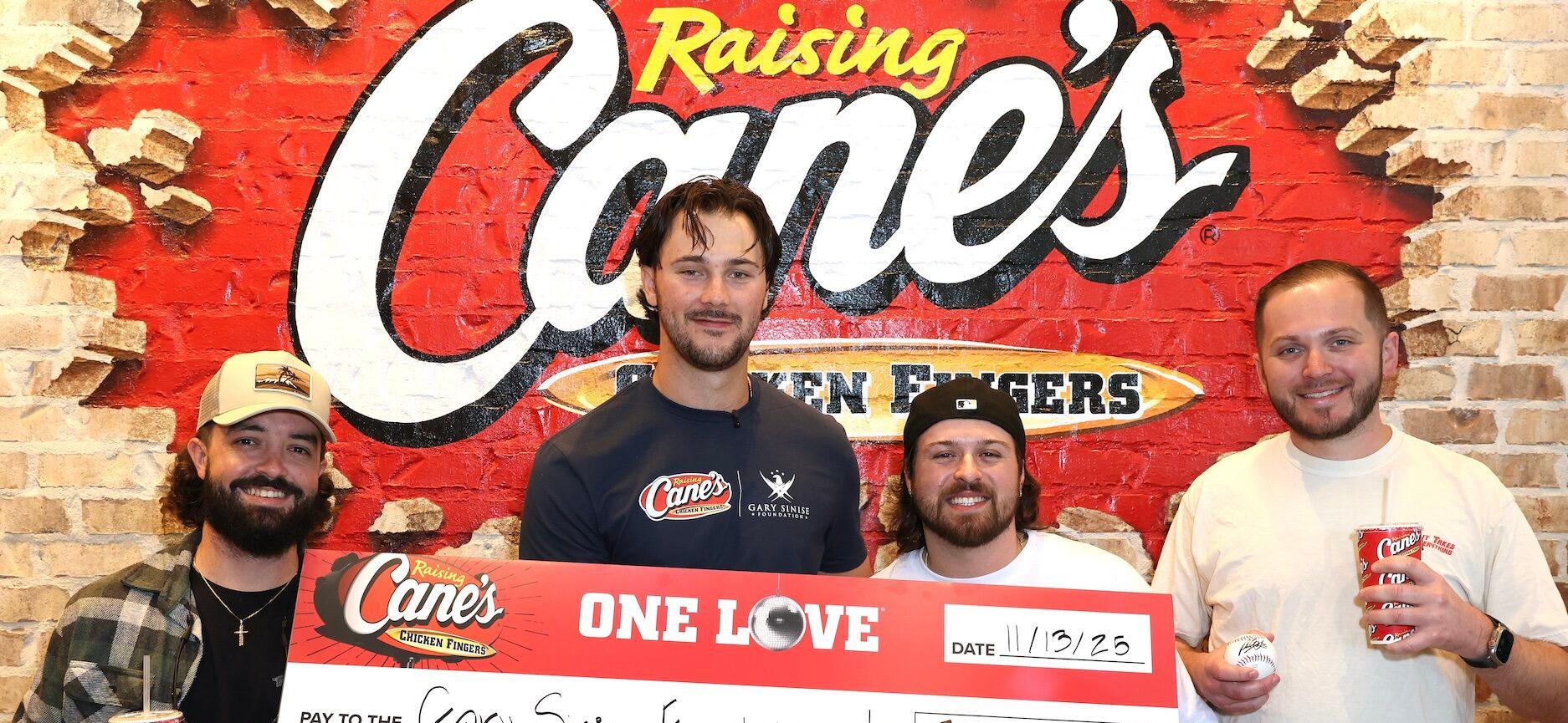 Paul Skenes and veterans at Raising Cane's