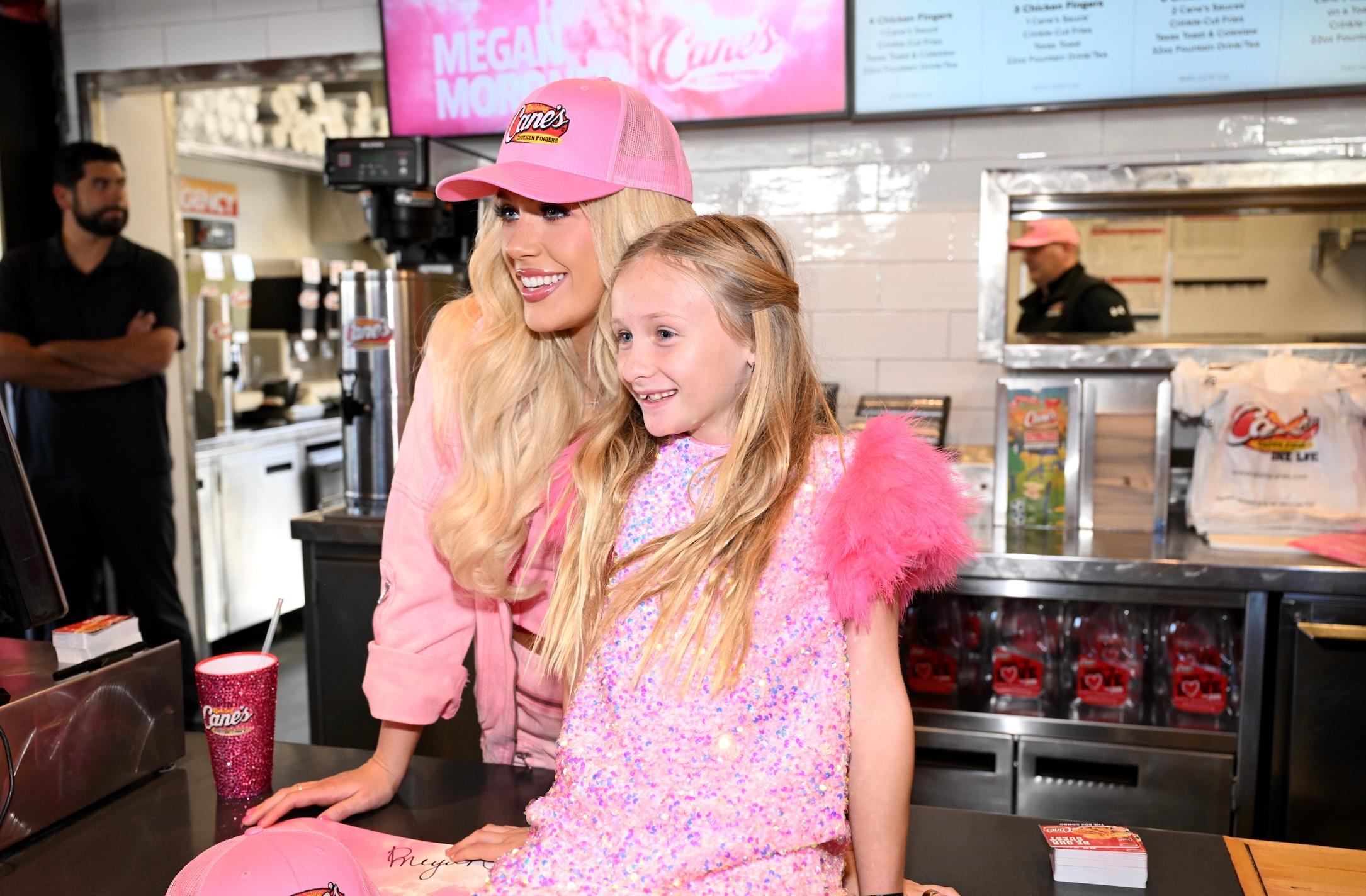 Megan Moroney and fan at Raising Cane's