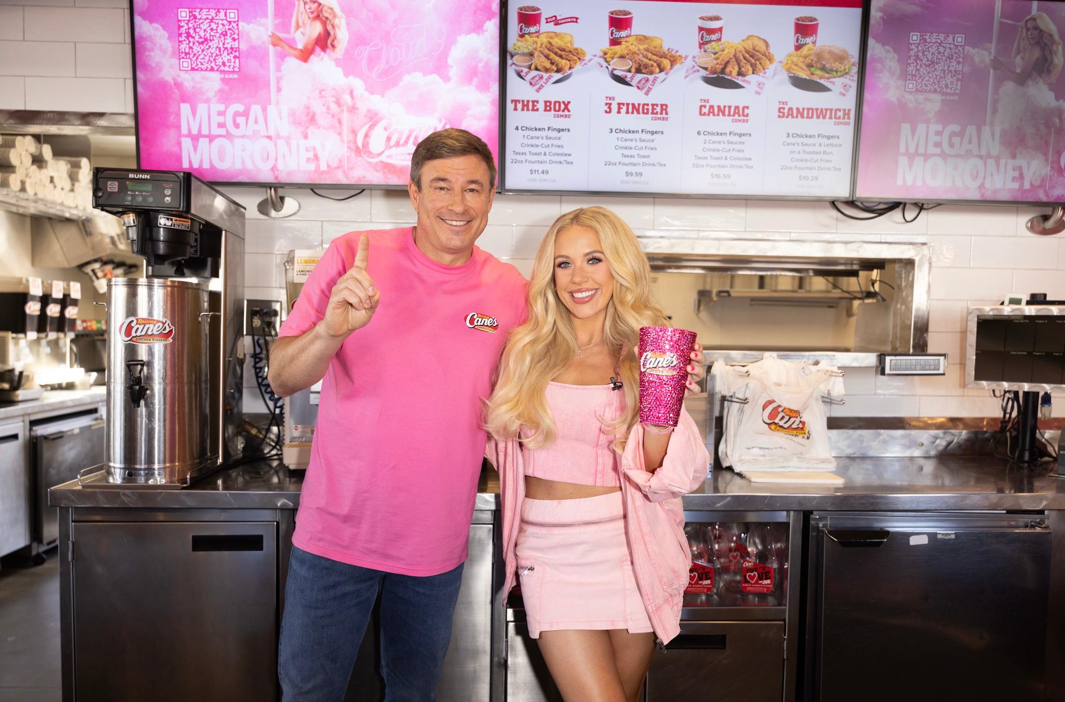 Megan Moroney and Todd Graves at Raising Cane's in Athens