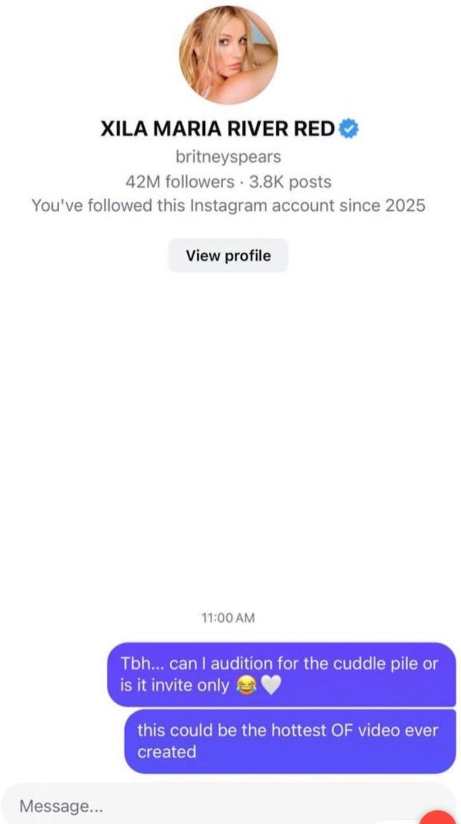 Rebecca McLeod's DM to Britney Spears