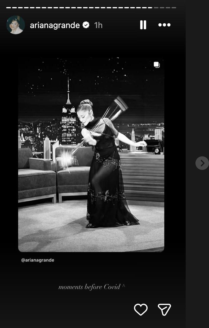 Ariana Grande covid announcement