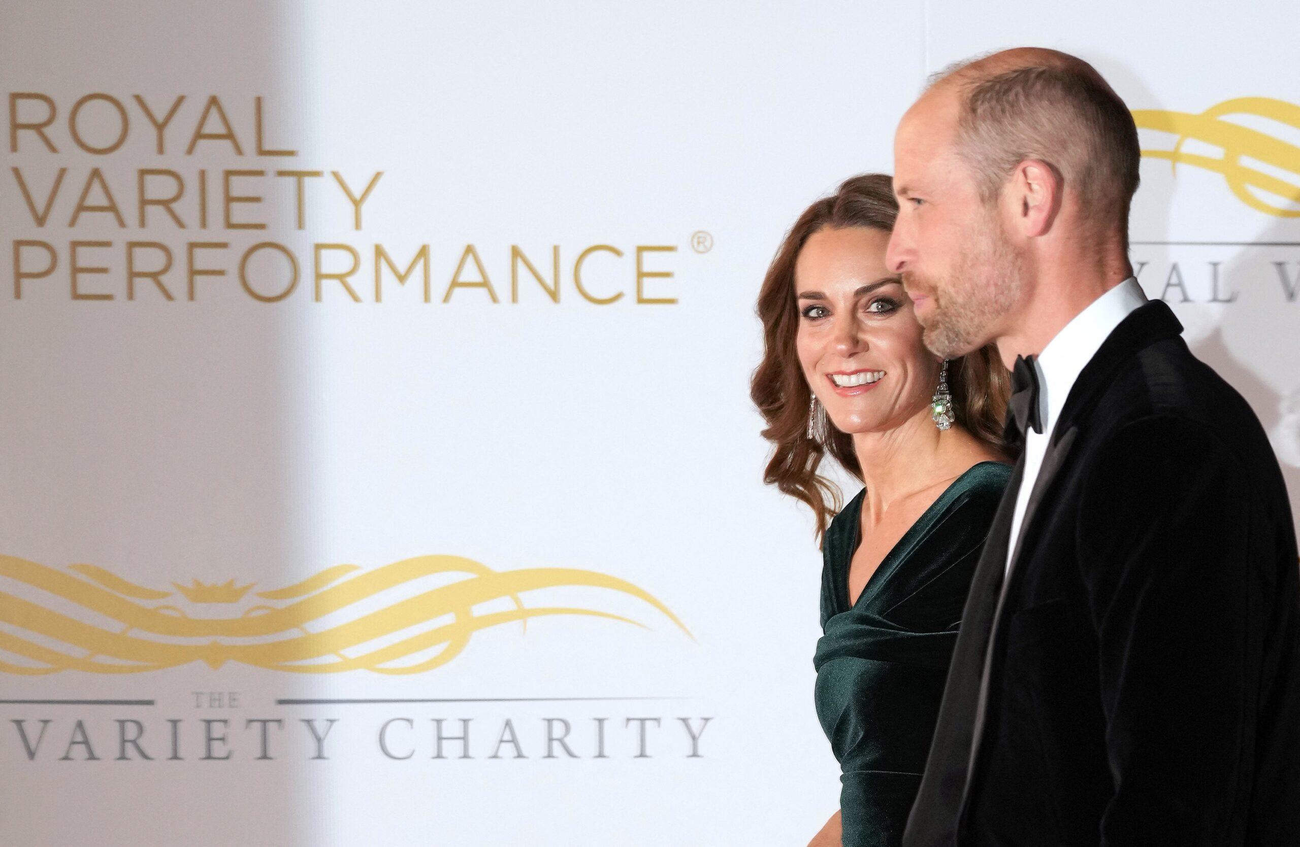 Kate Middleton and Prince William at the Royal Variety Performance 2025