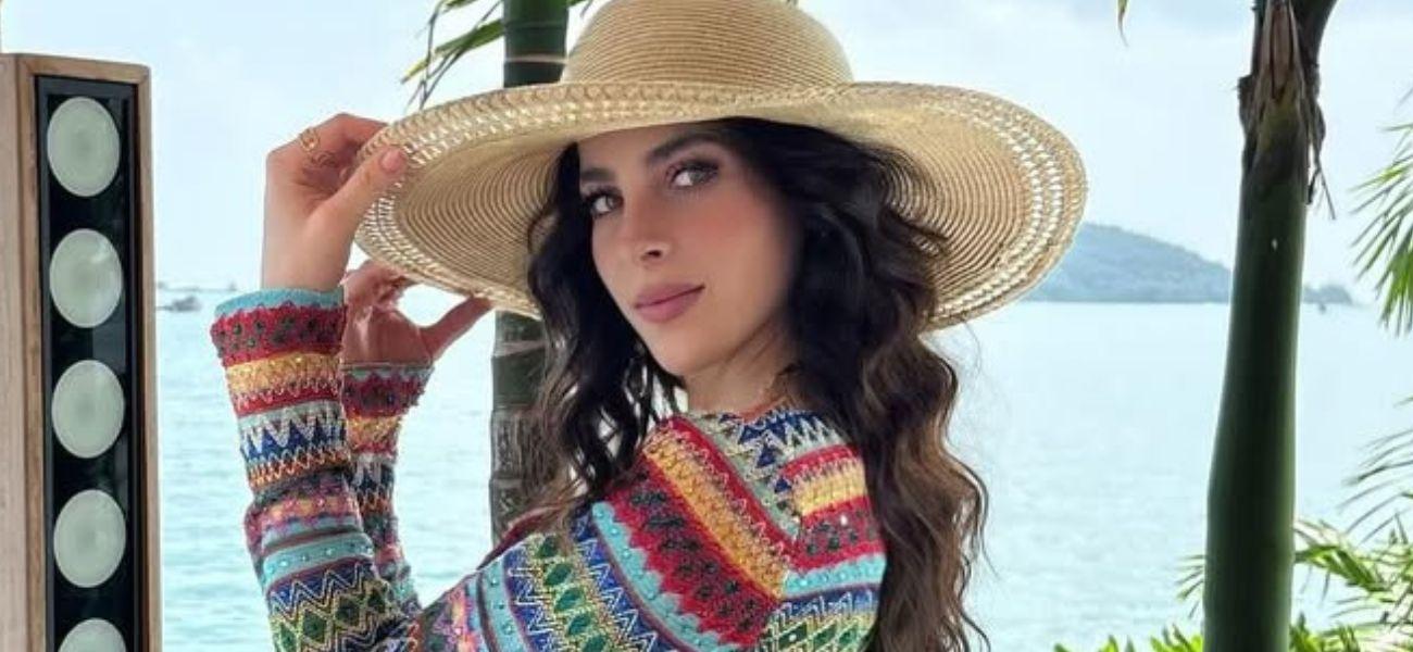 Miss Mexico Fátima Bosch wearing a hat