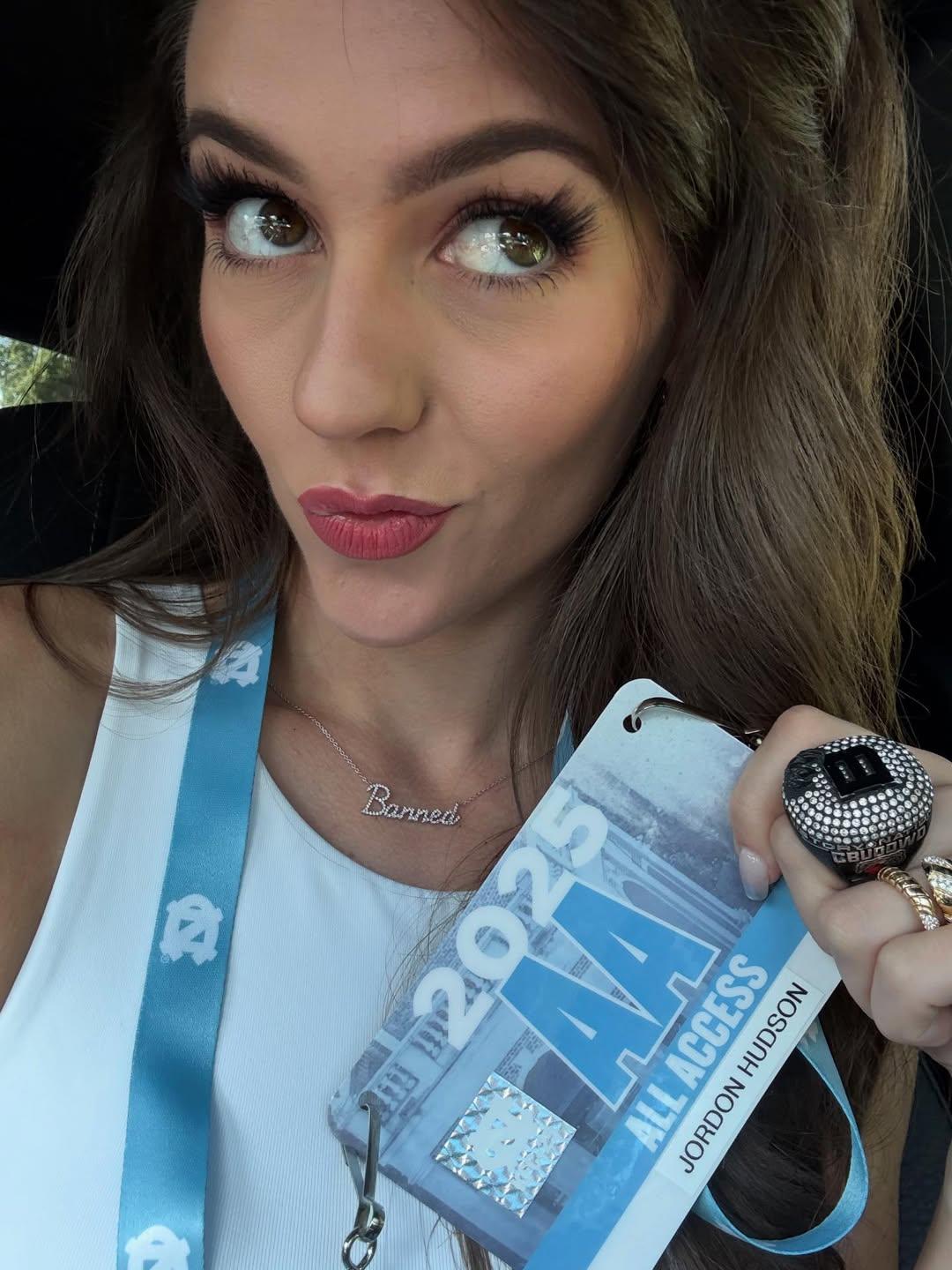 Jordon Hudson flaunts her credentials