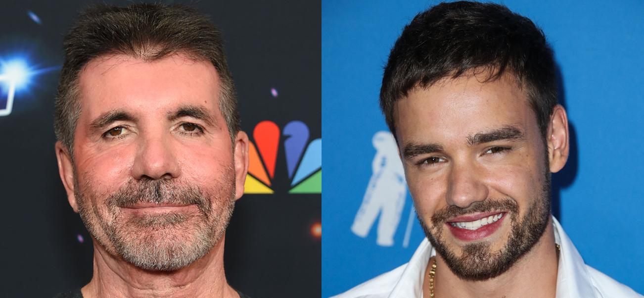 A photo collage of Simon Cowell and Liam Payne