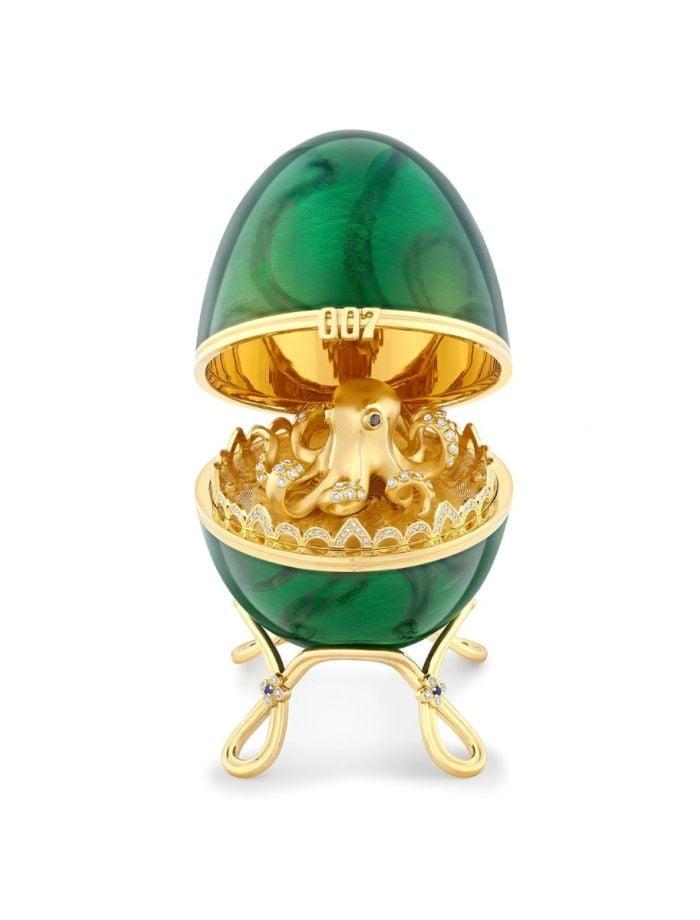 Fabergé x 007 Limited Edition Guilloché Enamel Octopussy Egg Objet