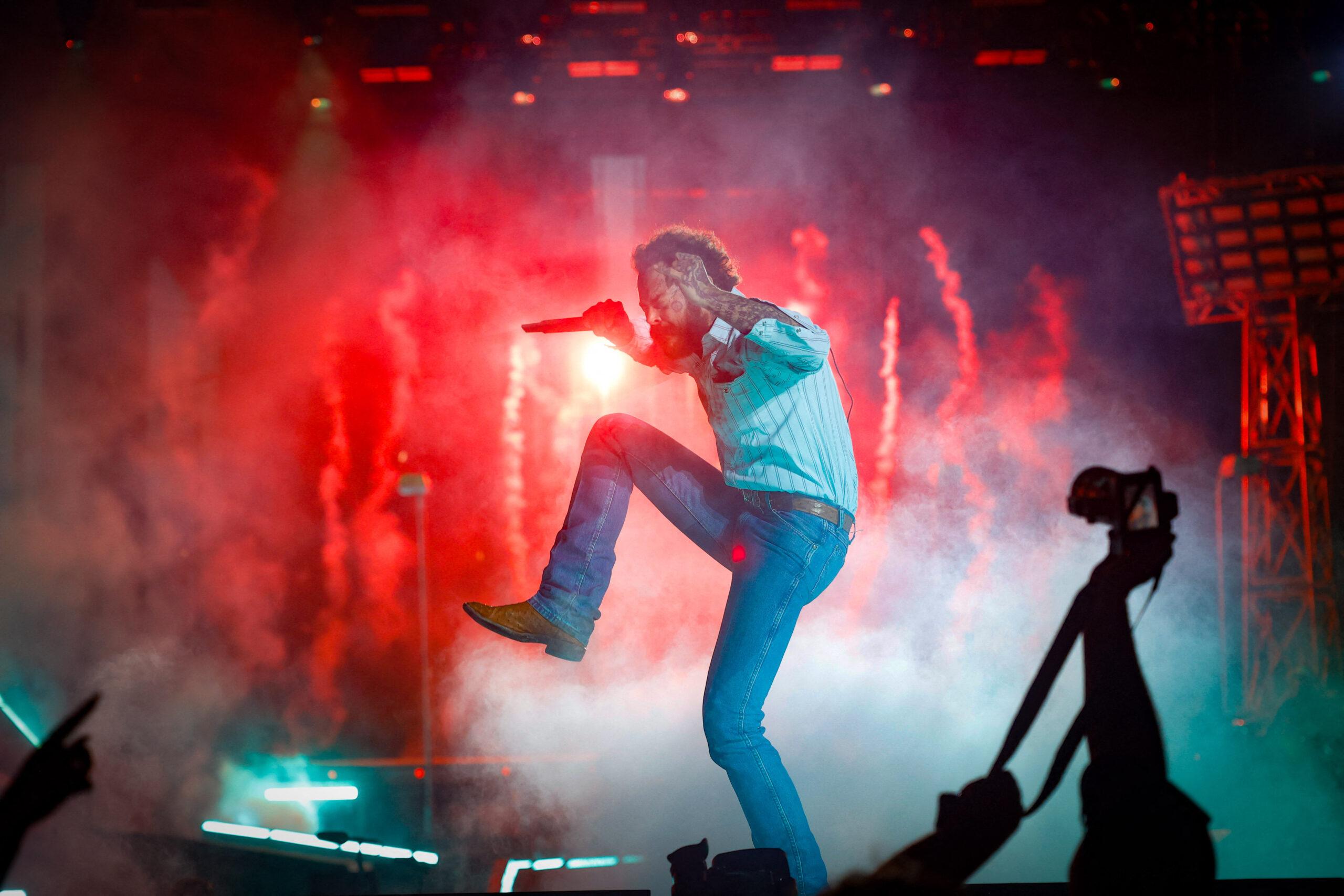 Post Malone performs at Barcelona's Olympic Stadium
