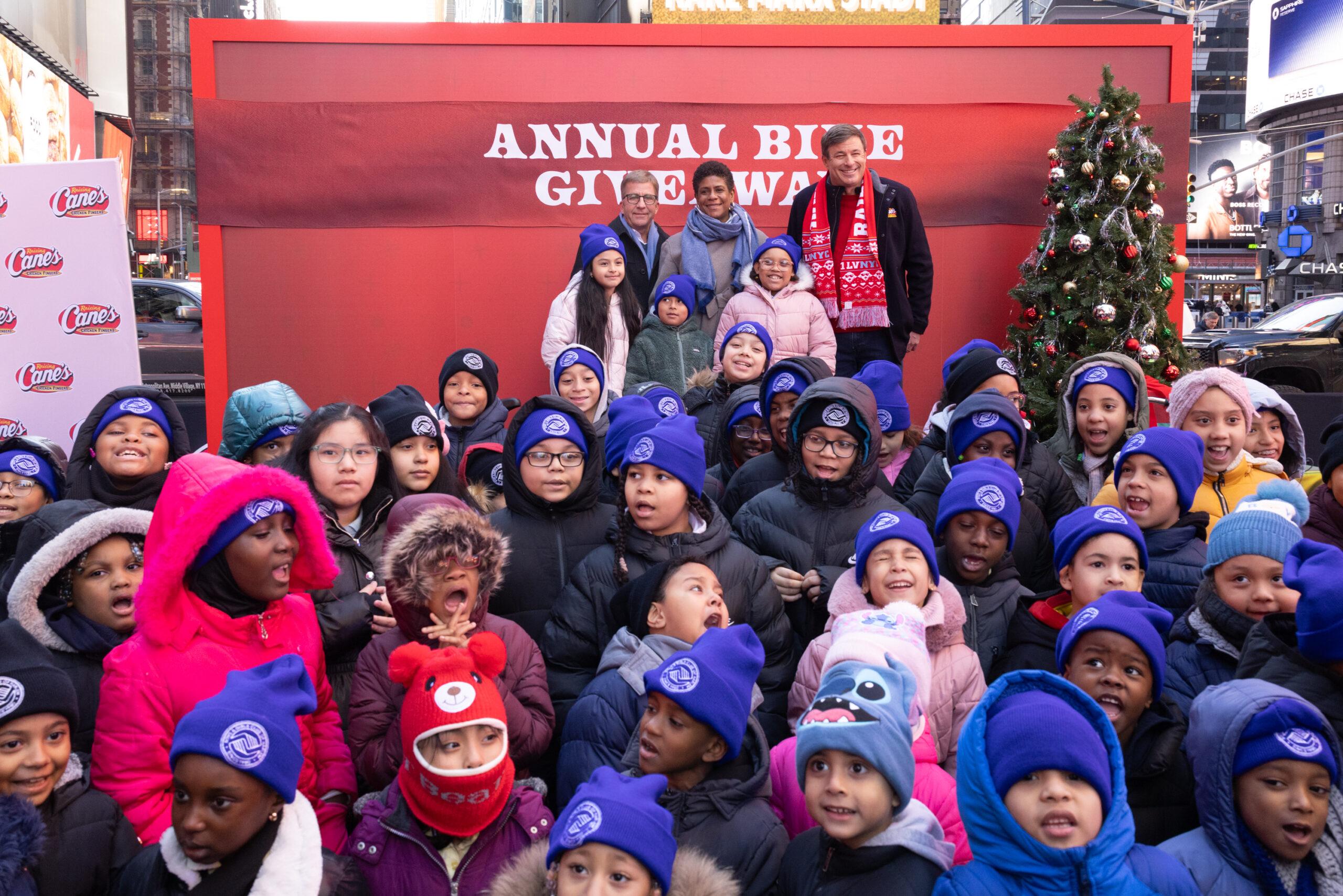 Todd Graves, Peter Billingsly, and kids in Time Square