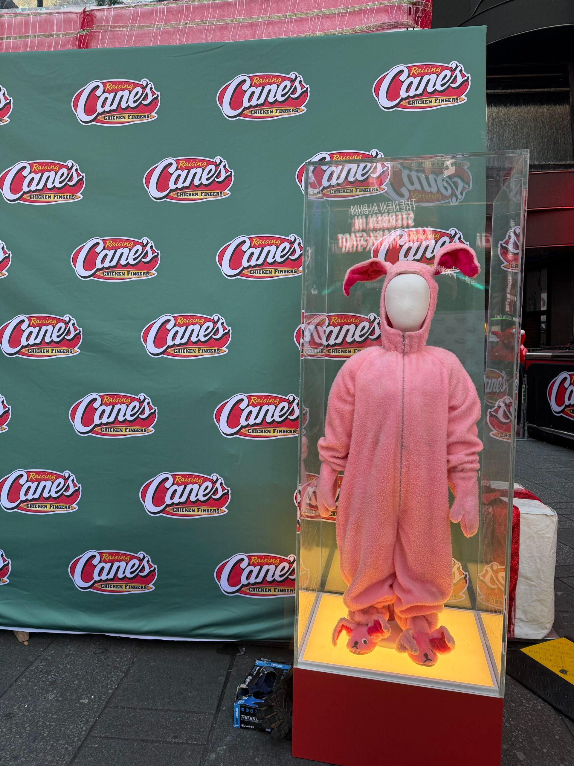Iconic pink bunny suit from A Christmas Story