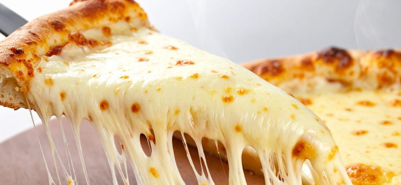 Cheesy pizza slice