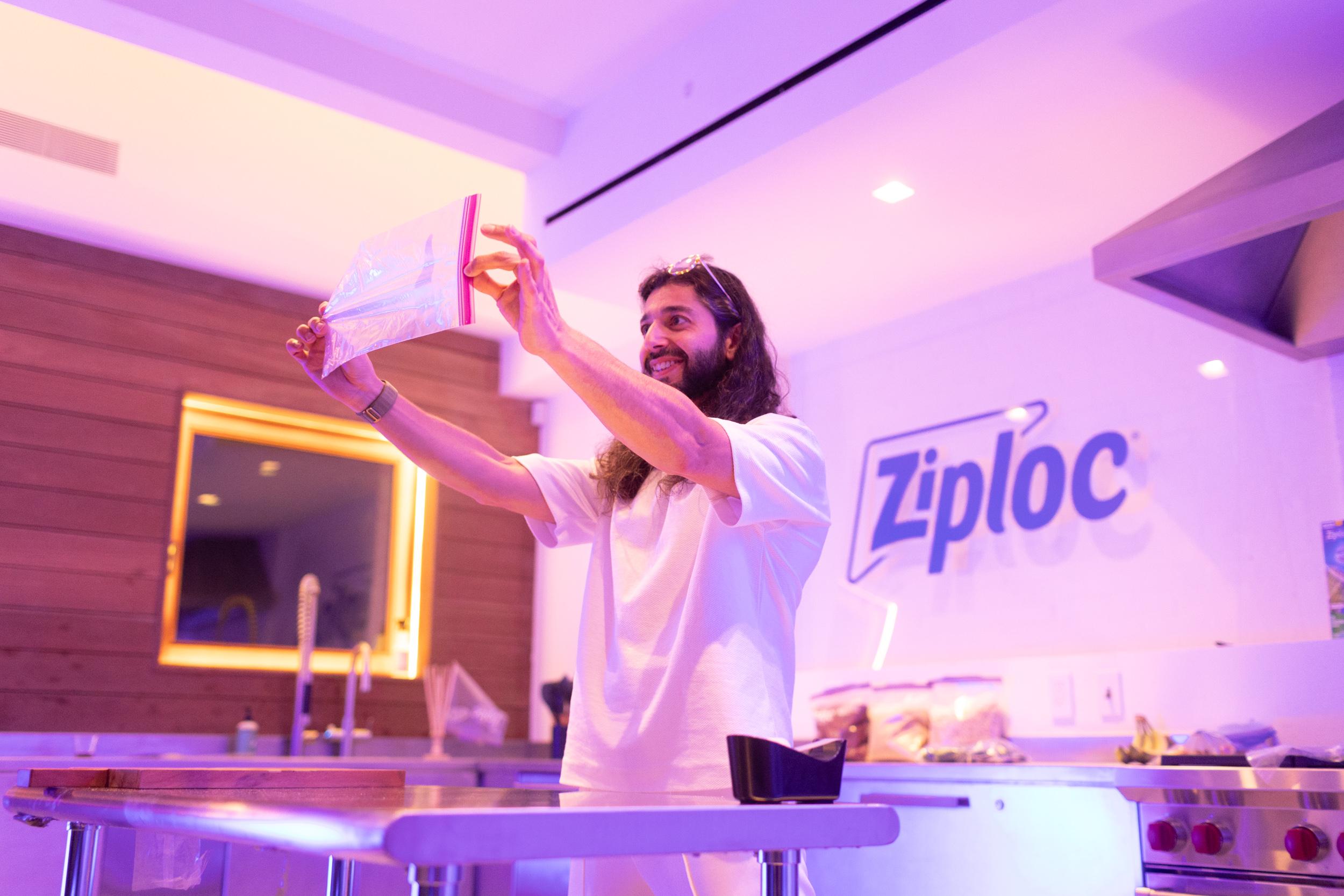 Armen Adamjan with Ziploc Tall Bags