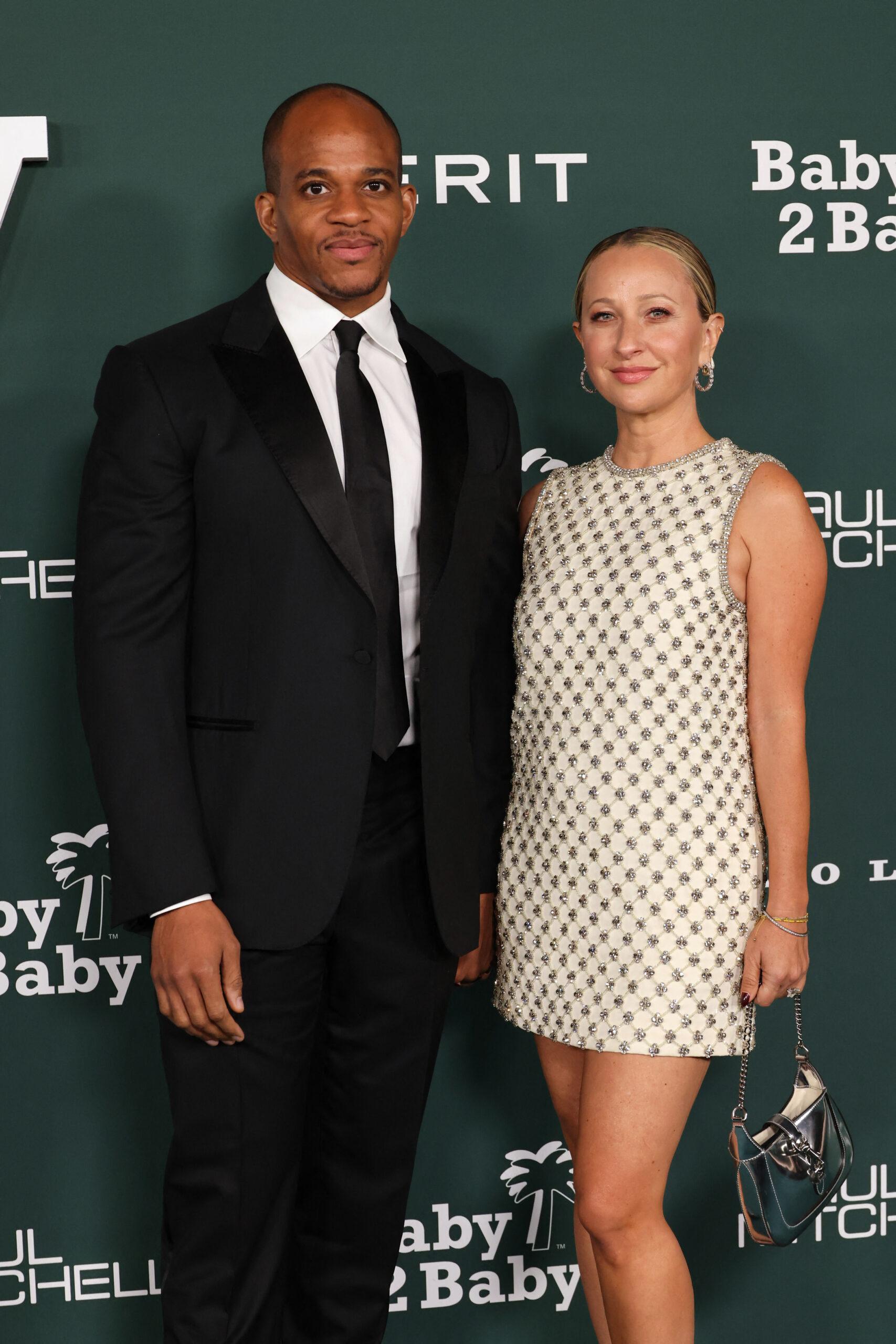 Geoff Ogunlesi and Jennifer Meyer at the 2024 Baby2Baby Gala