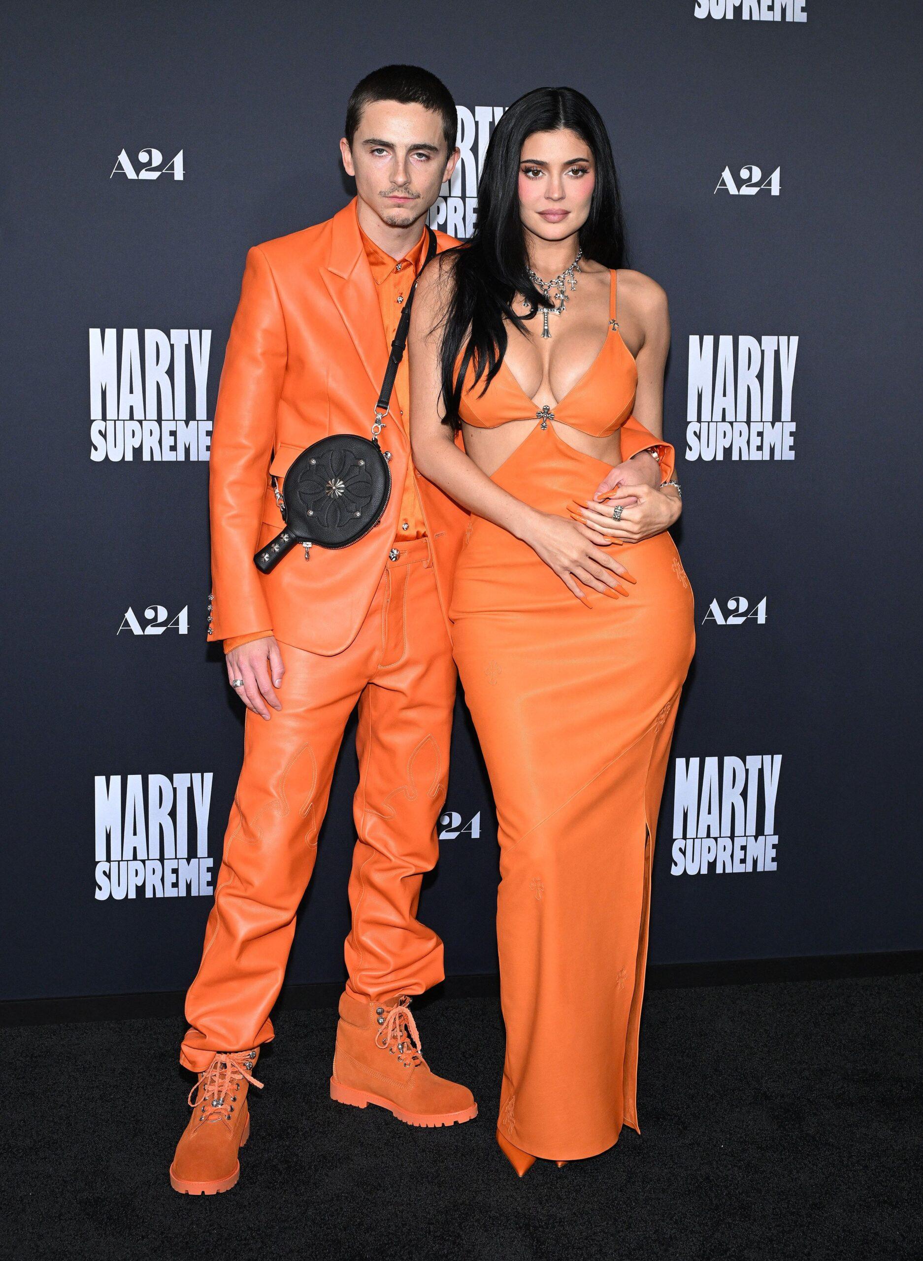 Timothée Chalamet And Kylie Jenner at the Marty Supreme Los Angeles Premiere