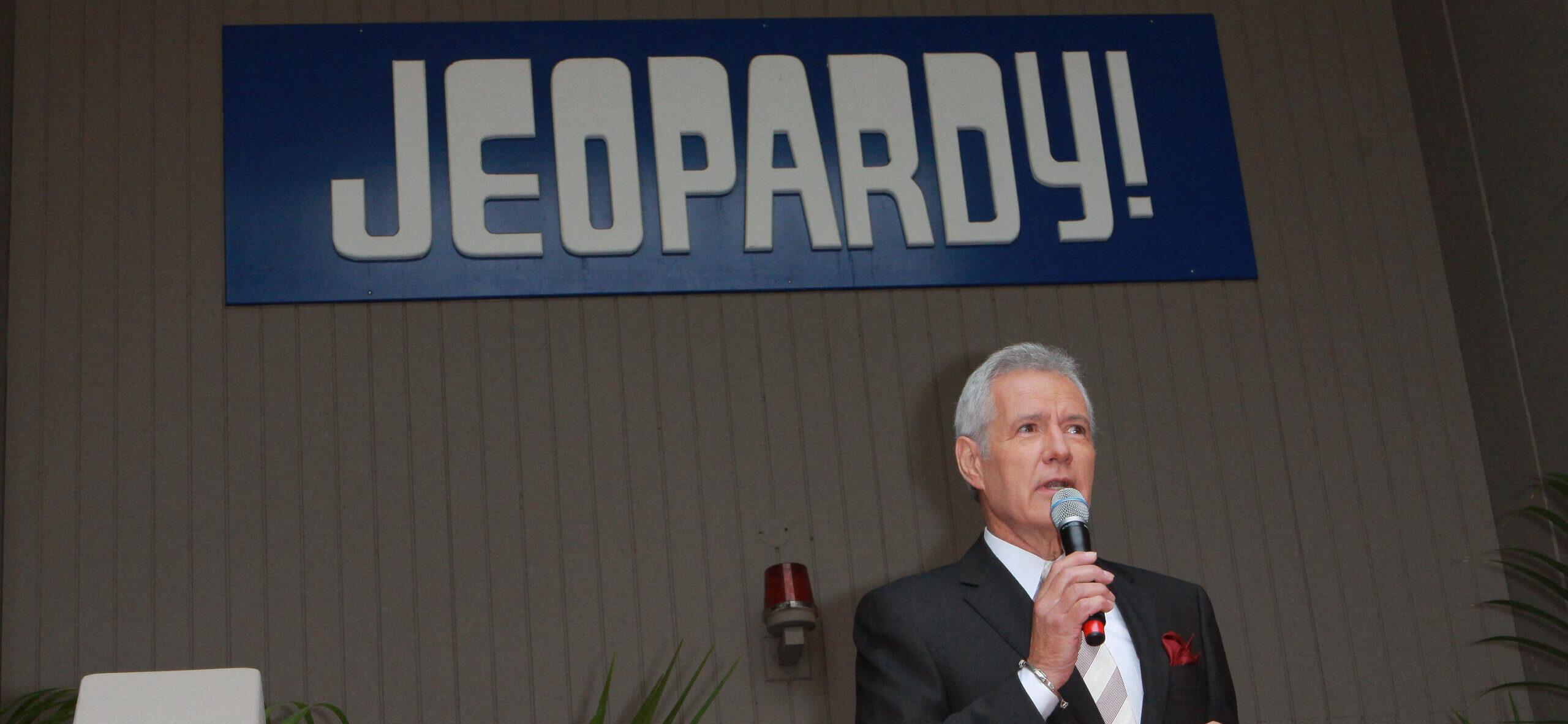 Alex Trebek at ''Jeopardy!'' Hall of Fame Ribbon Cutting Ceremony