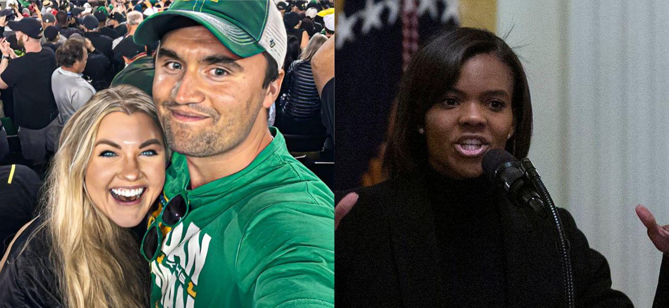 Erika Kirk and Charlie Kirk, Candace Owens photo collage