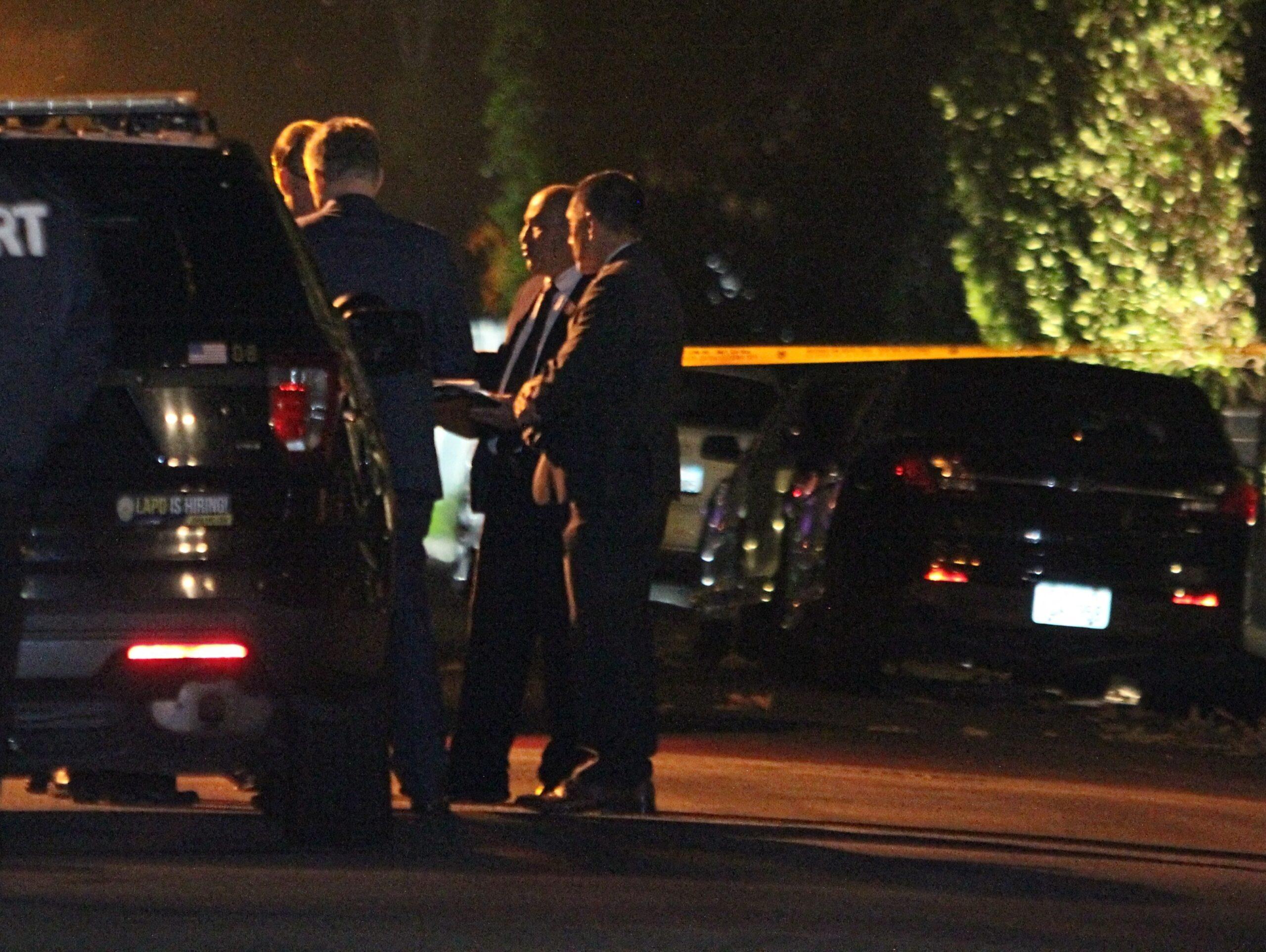 Police at the Reiner family residence