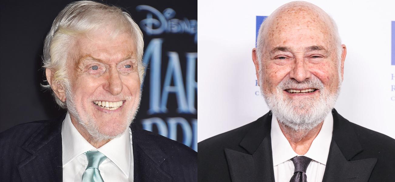 A photo collage of Dick Van Dyke and Rob Reiner