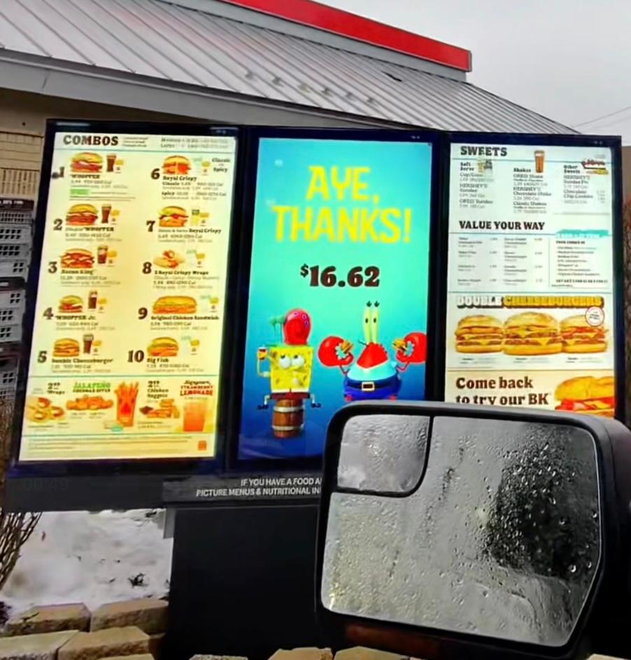 Passe pela janela do Burger King