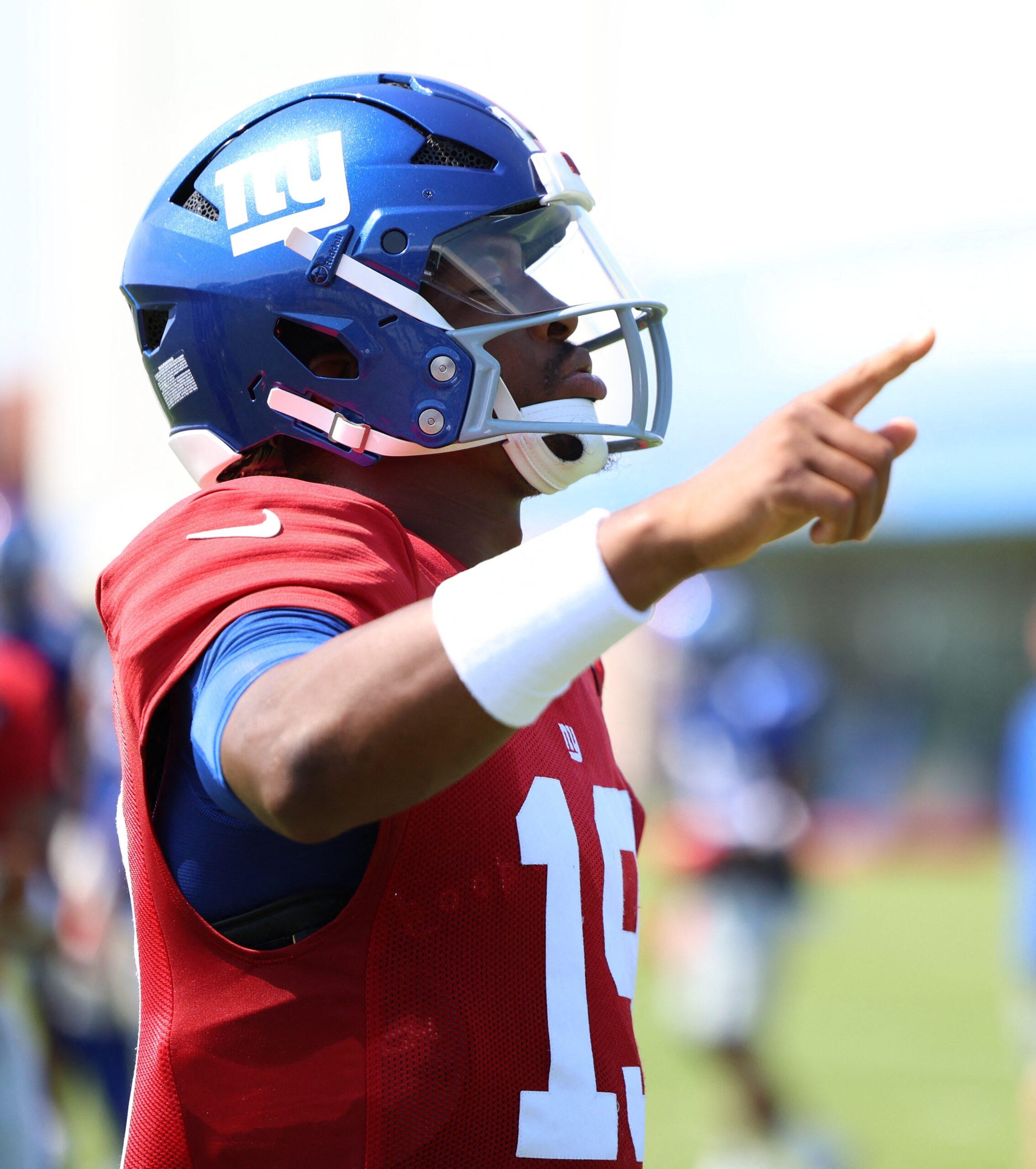 Jogador do New York Giants no Training Camp