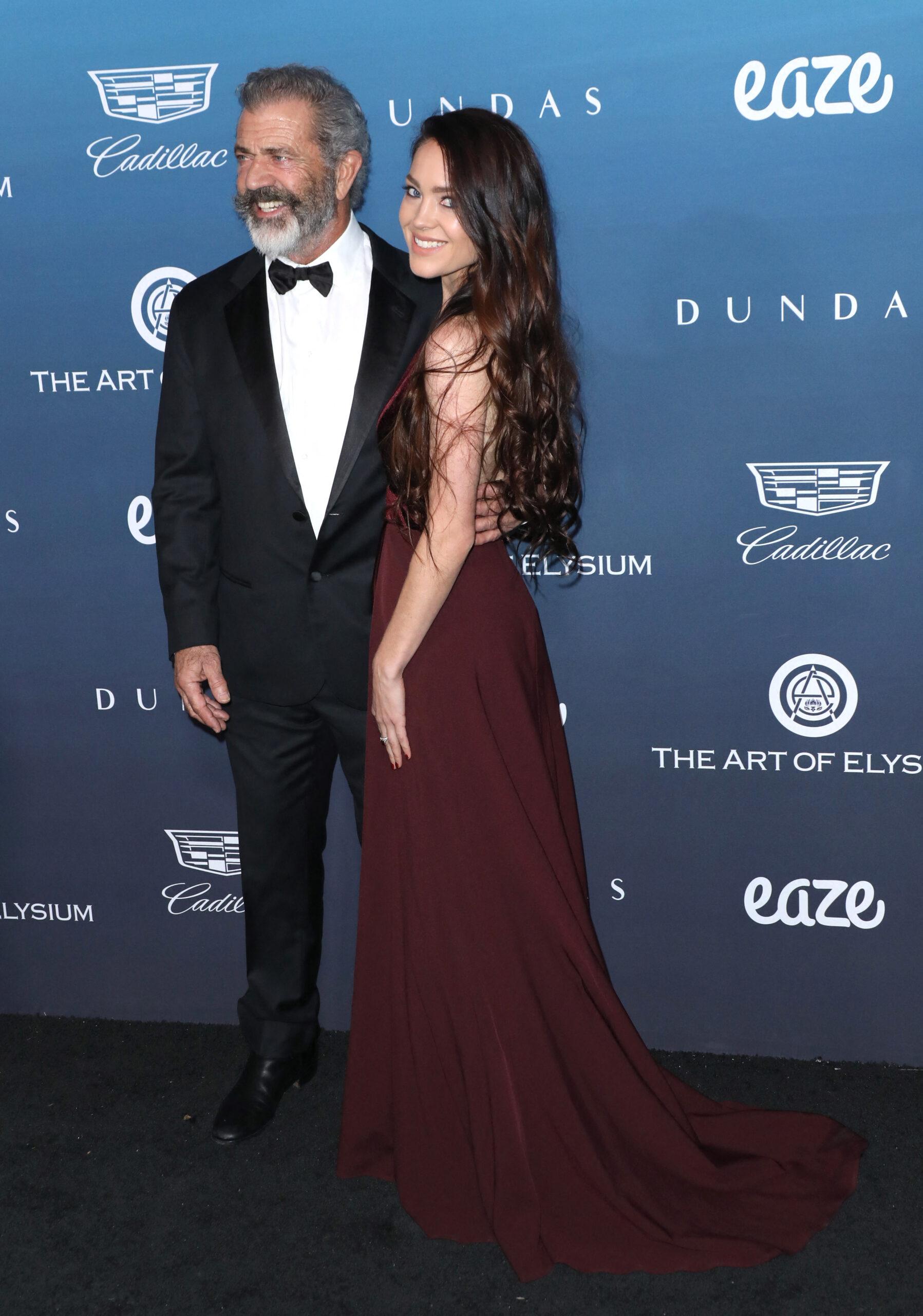 Mel Gibson and Rosalind Ross at Art of Elysium's 12th Annual Black Tie Artistic Experience "HEAVEN"