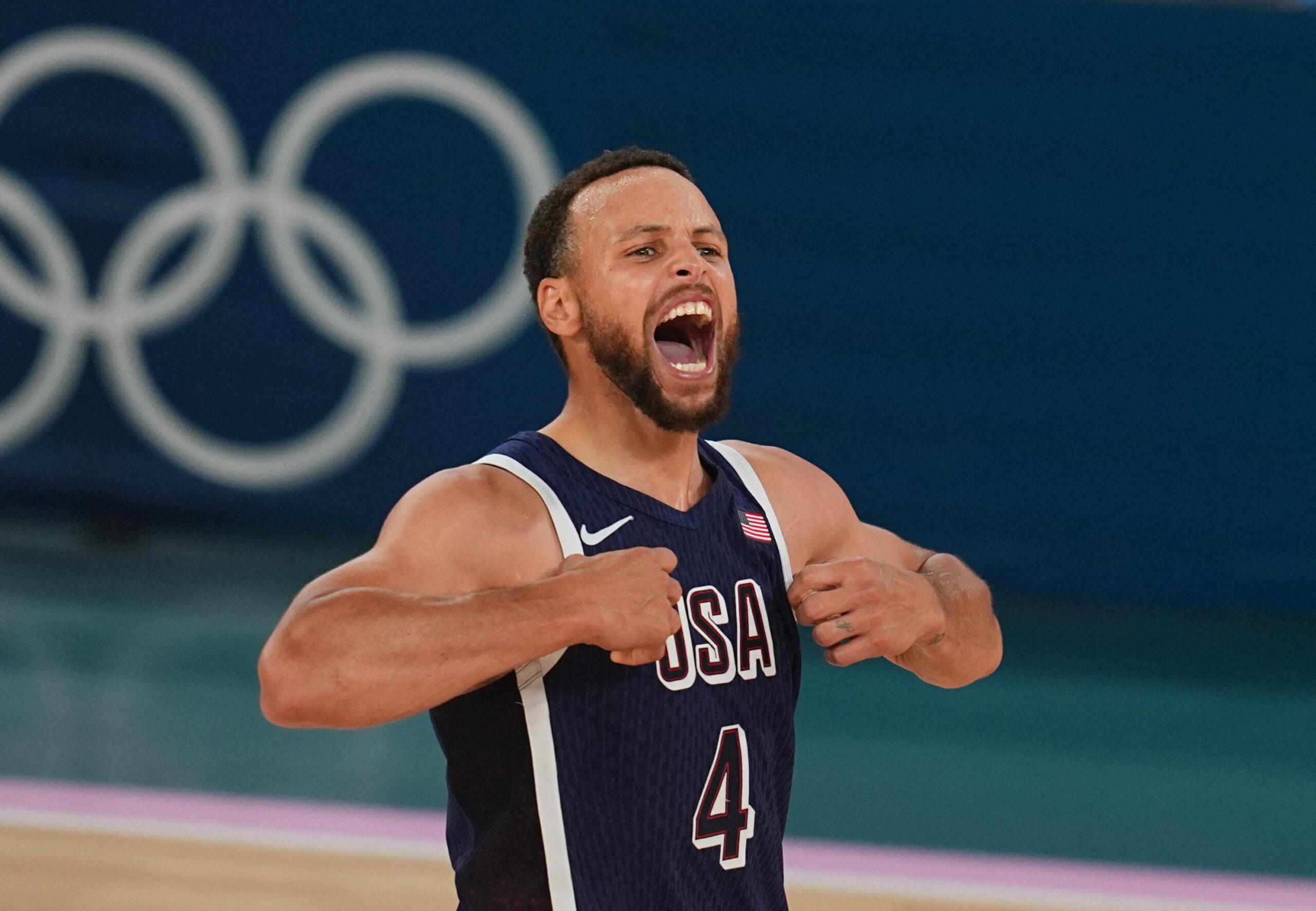 Stephen Curry during 2024 Olympics. 
