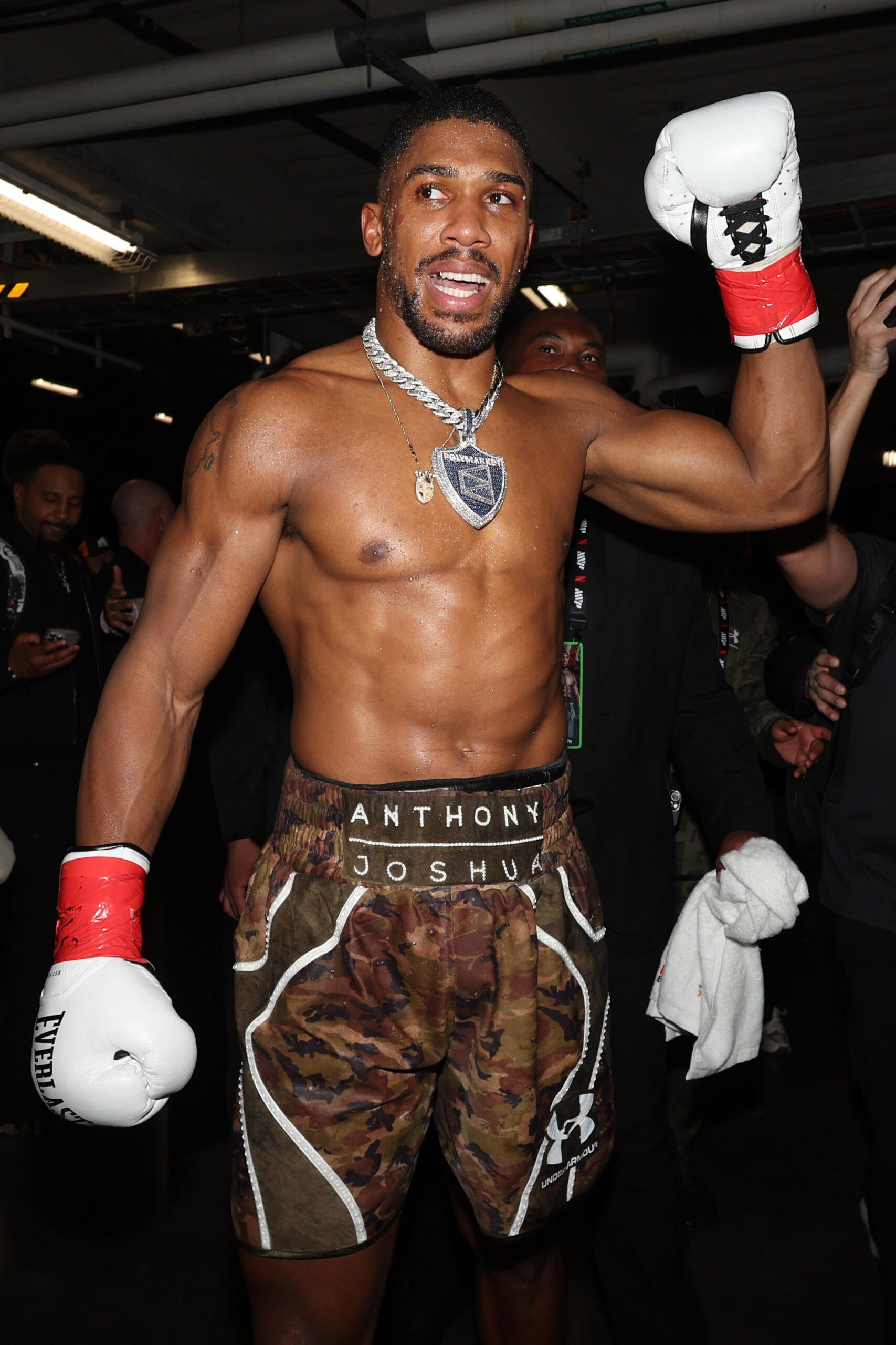 Anthony Joshua after fight with Jake Paul.