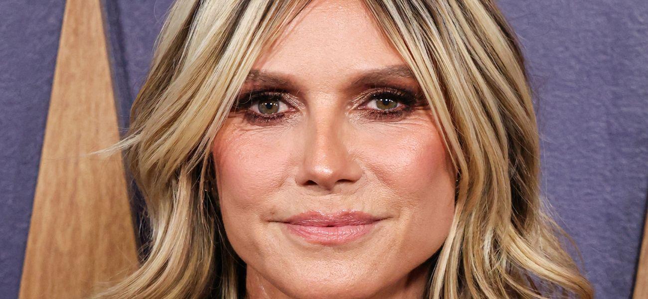 Close up of Heidi Klum on the red carpet
