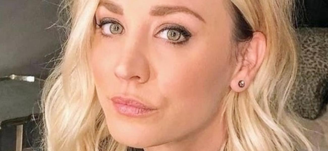 Kaley Cuoco close up