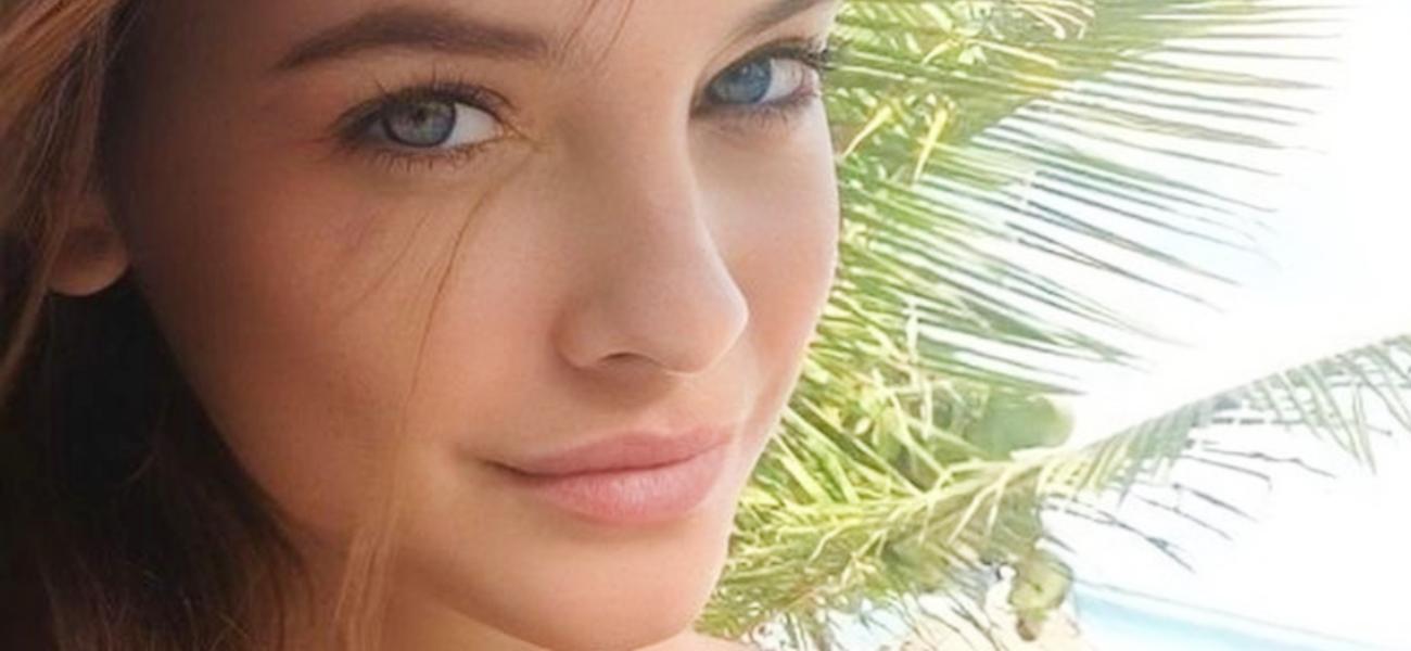 Barbara Palvin close up and smiling