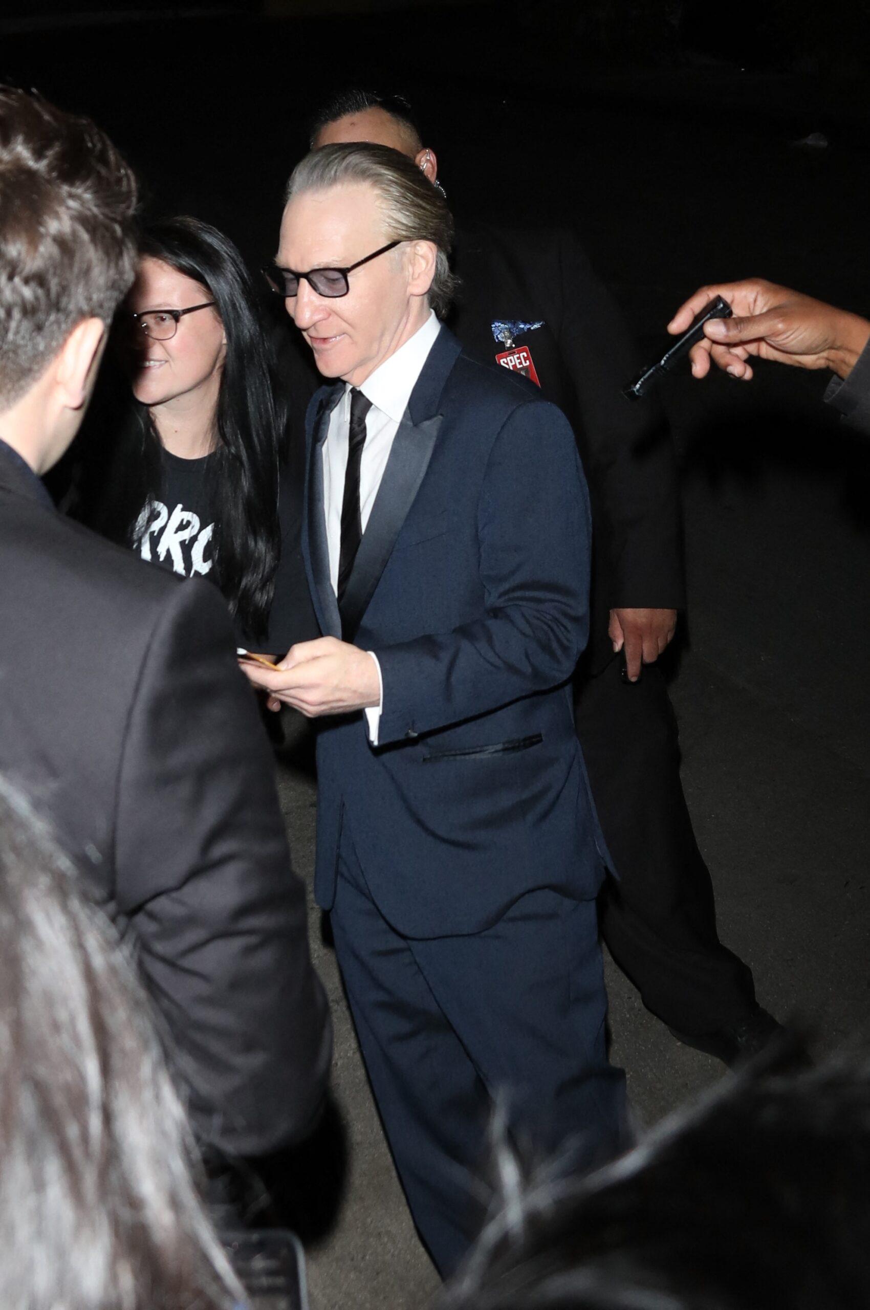 Bill Maher outside Golden Globe Awards Party at Chateau Marmont in West Hollywood