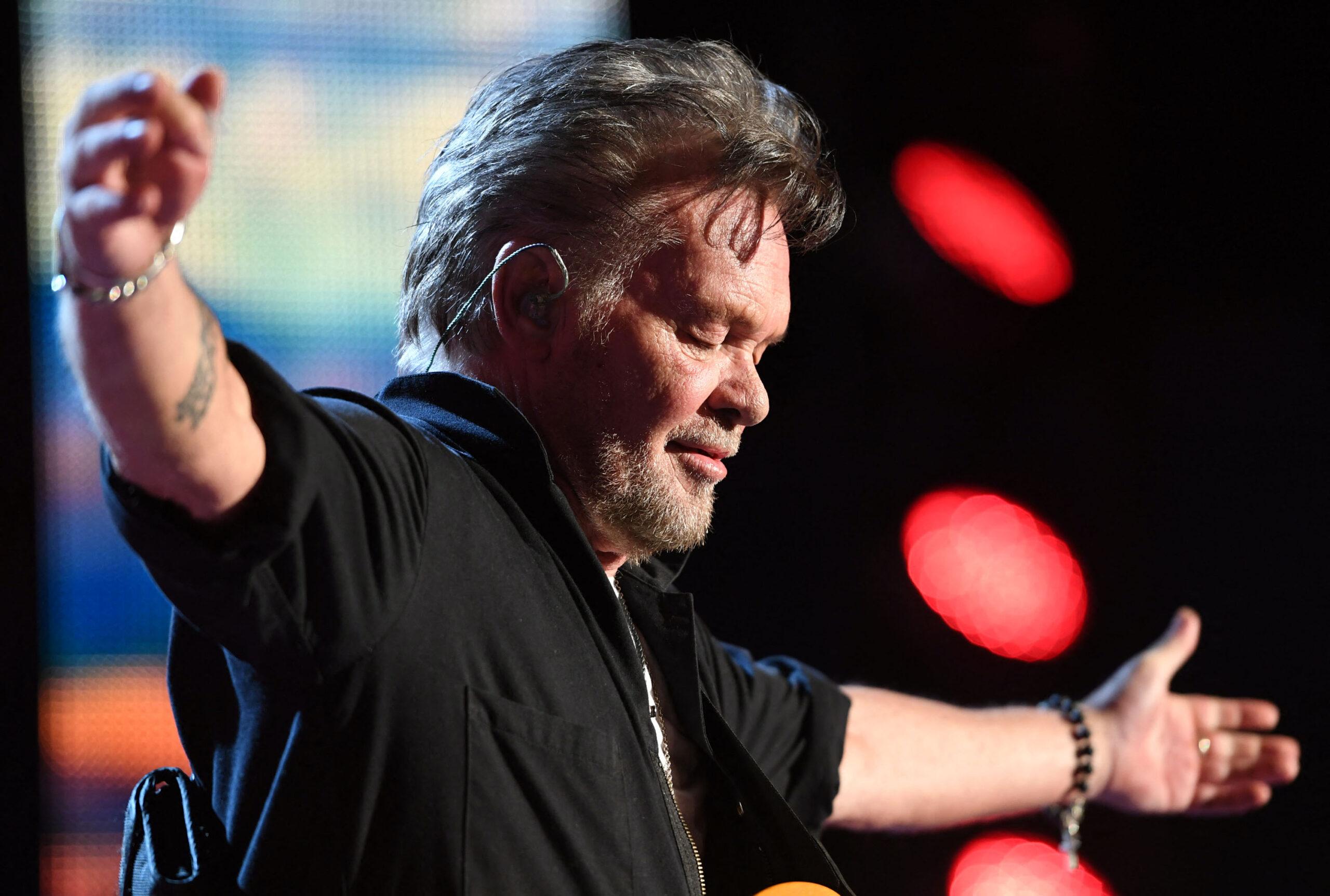 John Mellencamp entertains the folks at Farm Aid 2022 at Coastal Credit Union Music Park in Raleigh, North Carolina on 24 Septmeber 2022.