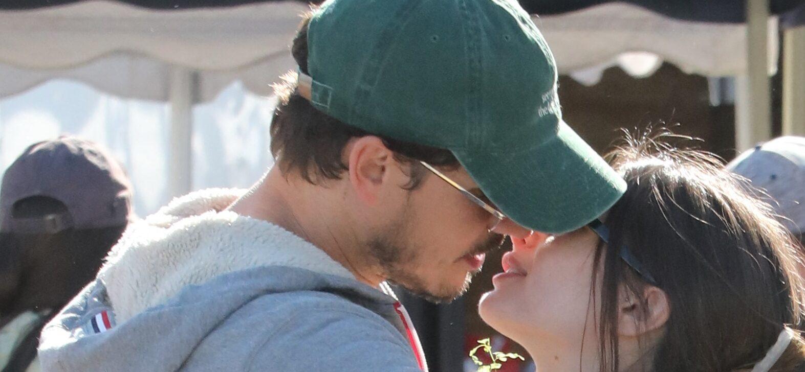 Gleb Savchenko shopping at Studio City Farmers Market with mystery woman