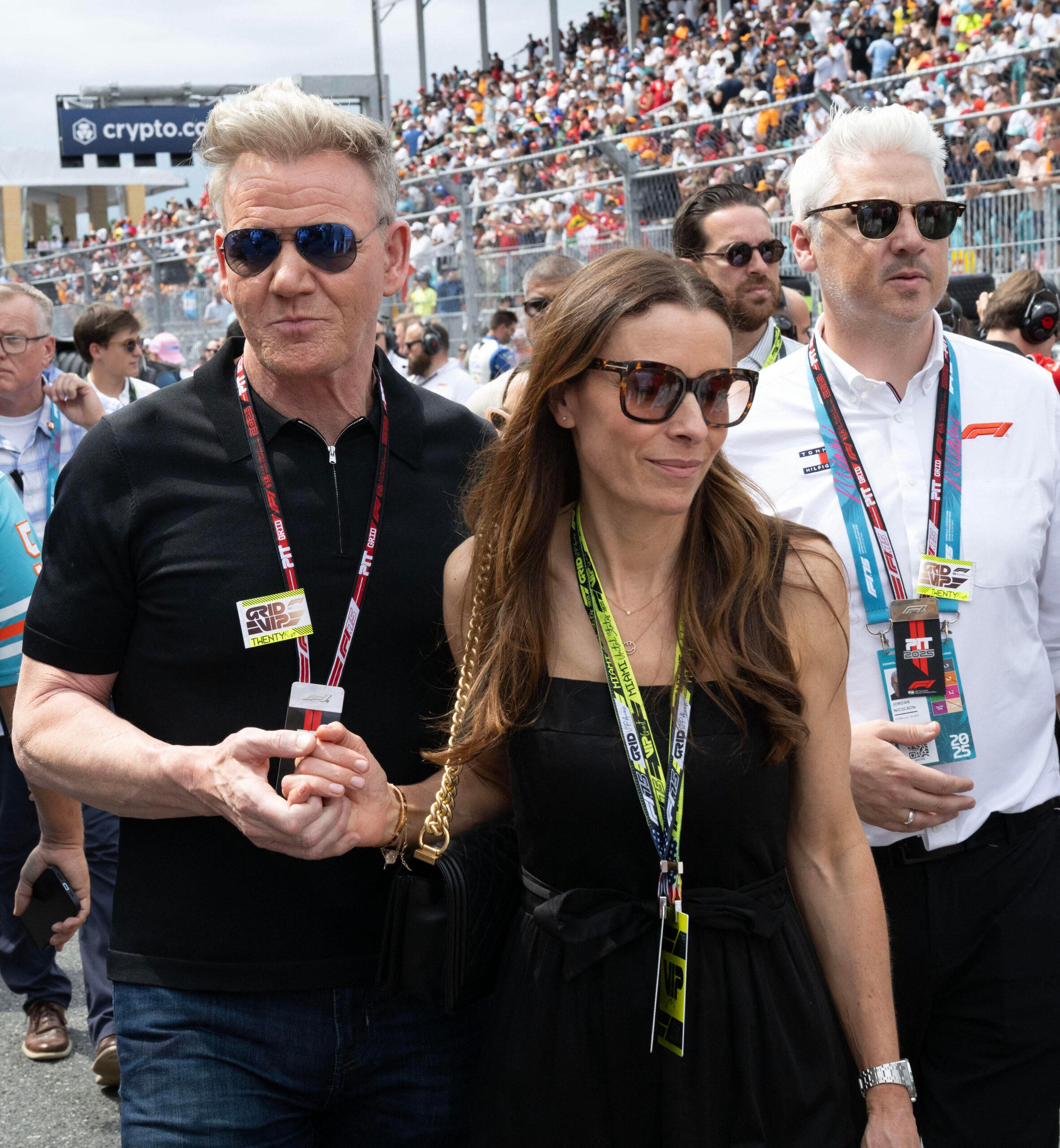 Gordon Ramsay and Tana Ramsay attend Miami Grand Prix: PIASTRI Wins