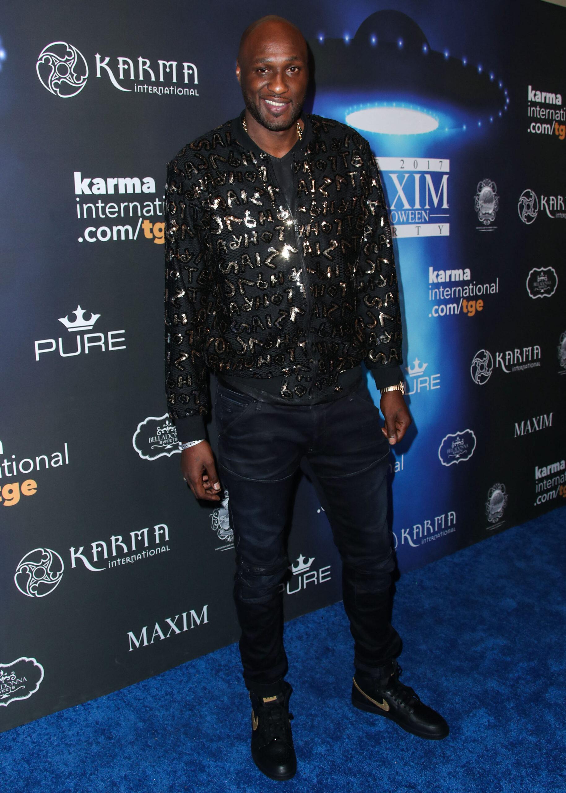 Lamar Odom en la fiesta de Halloween MAXIM 2017