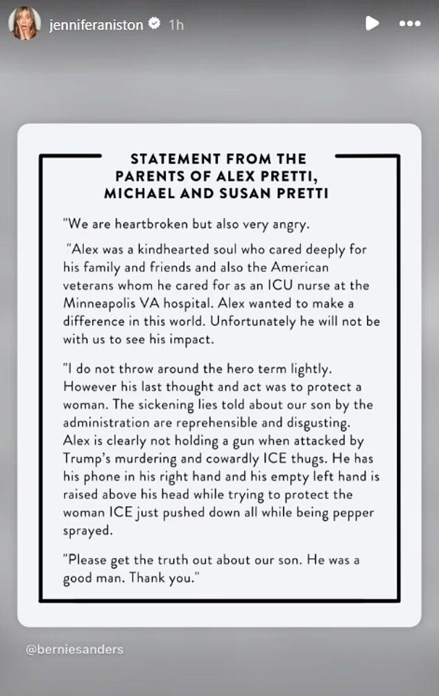 Jennifer Aniston comparte su historia sobre ICE