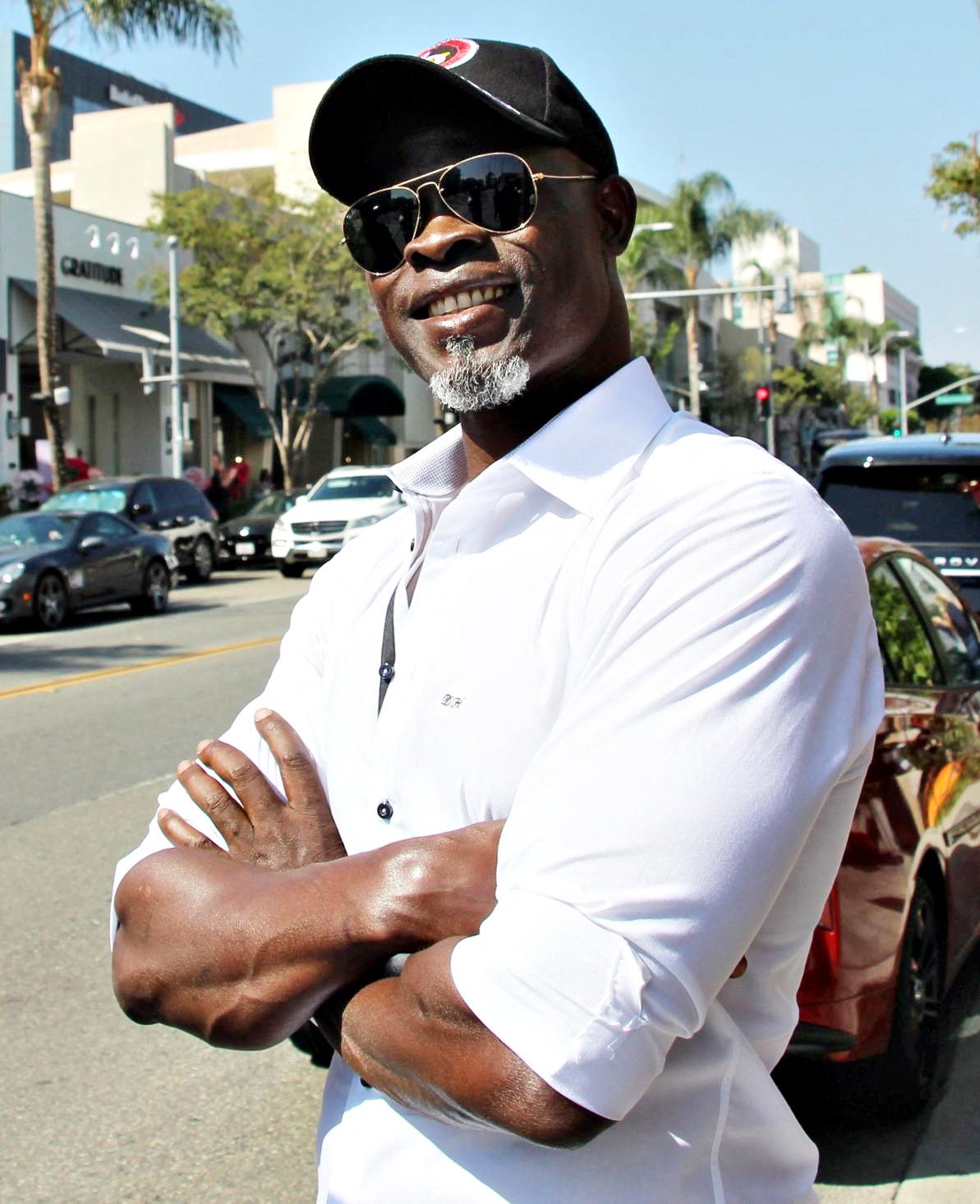Djimon Hounsou spotted before the premiere Same Kind of Different as Me