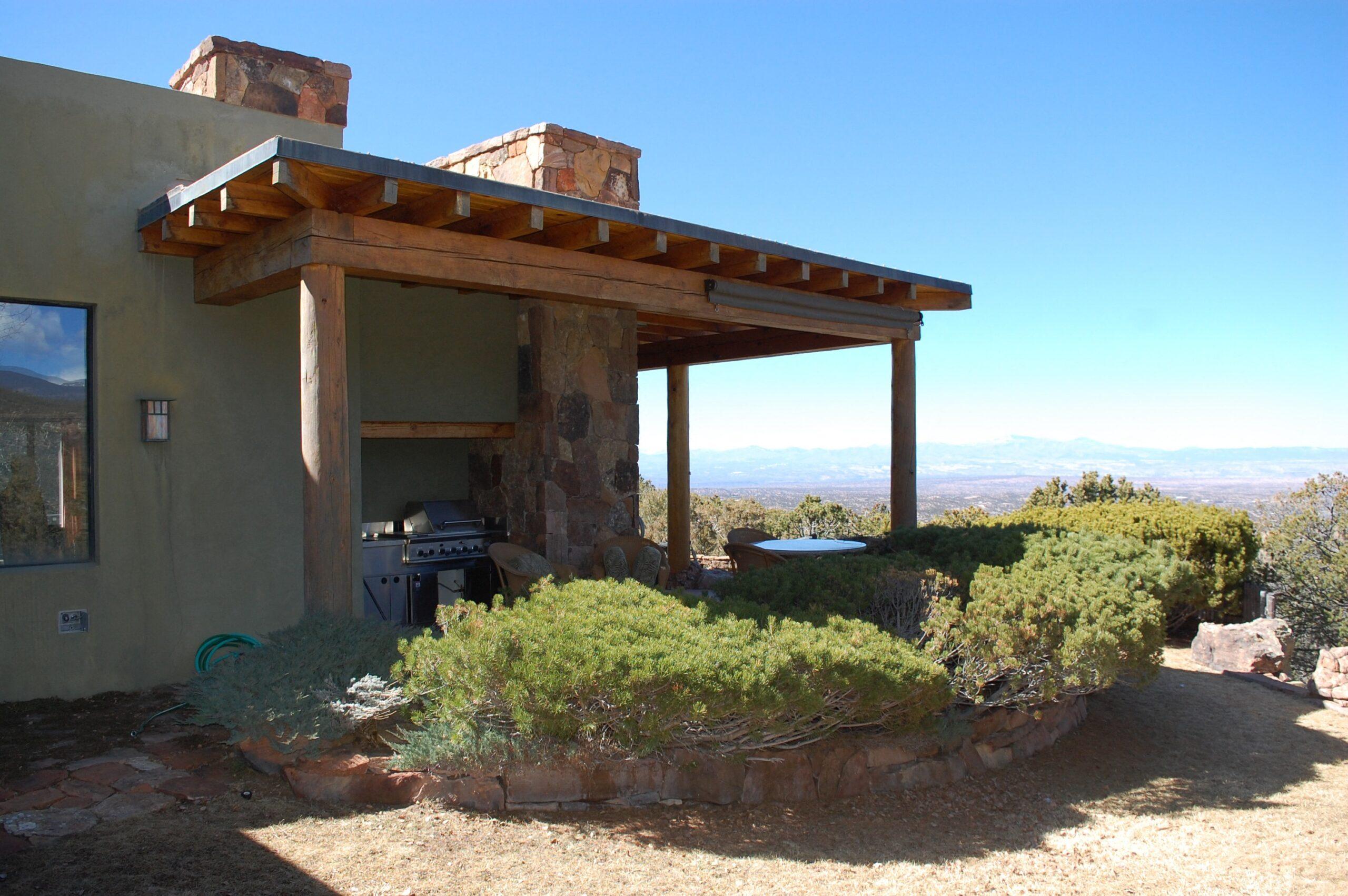Exterior of Gene Hackman and Betsy Arakawa's sprawling New Mexico home seen on police evidence photos.
