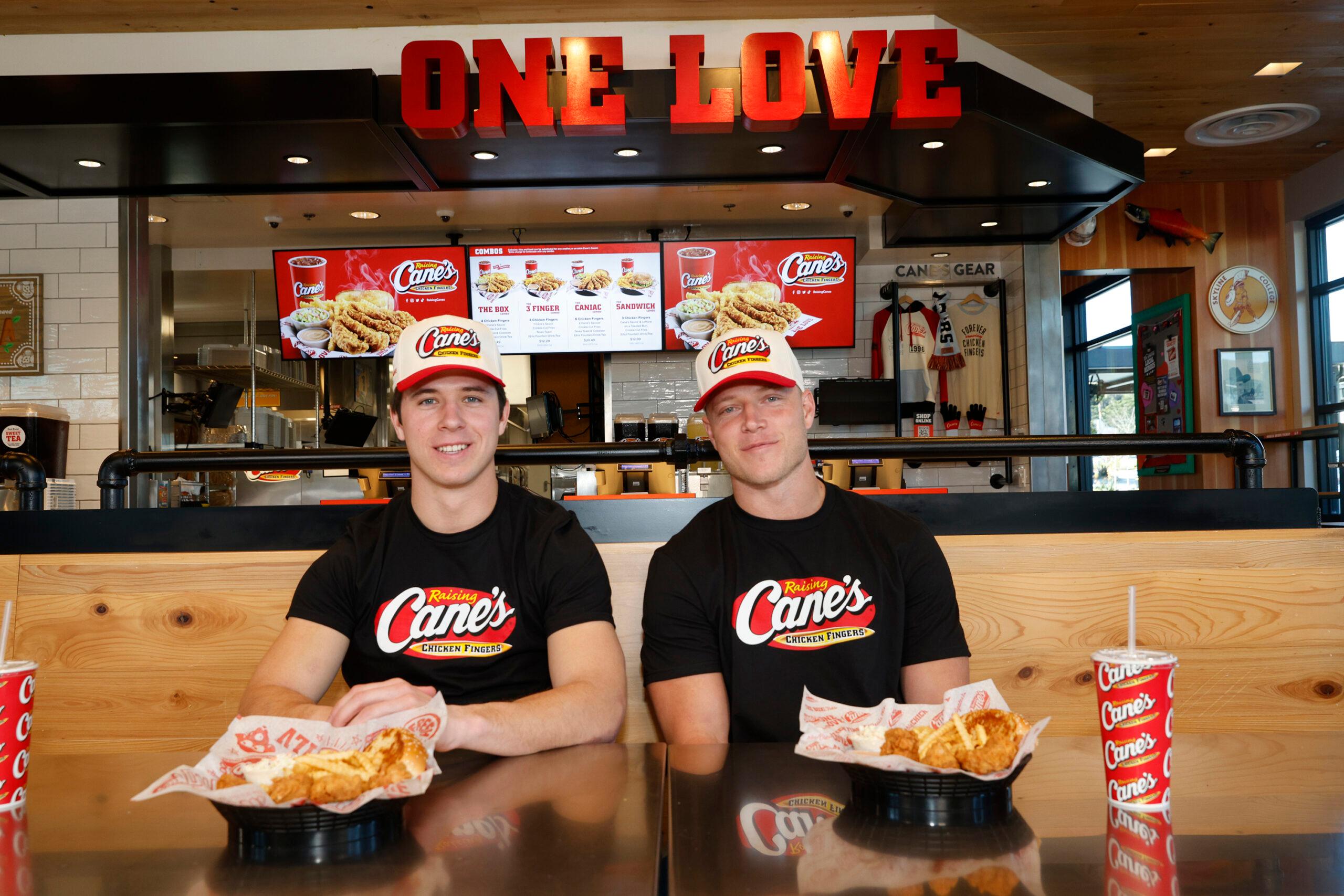 Christian and Luke McCaffrey at Raising Cane's