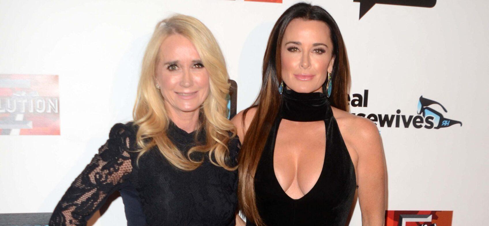 Kyle and Kim Richards posing on the red carpet.