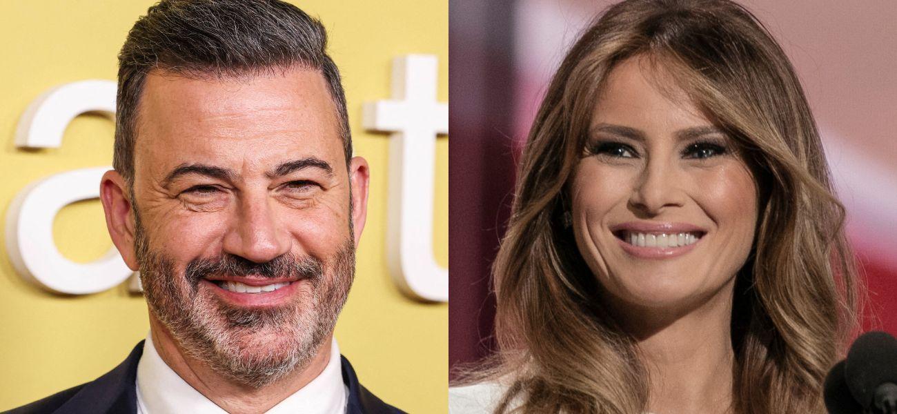 Jimmy Kimmel (left) Melania Trump (right)